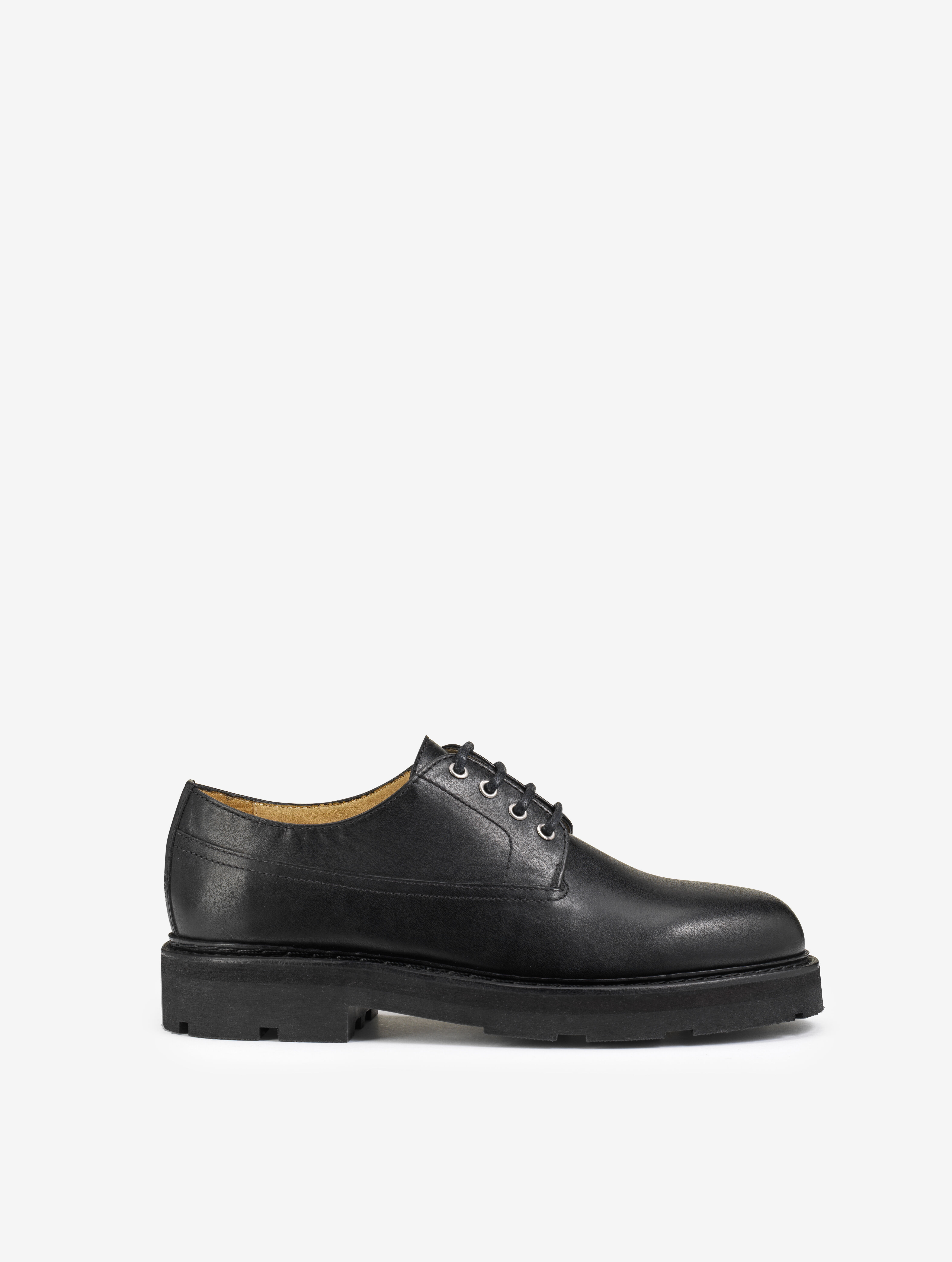 Norwegian-stitched leather Derbies
