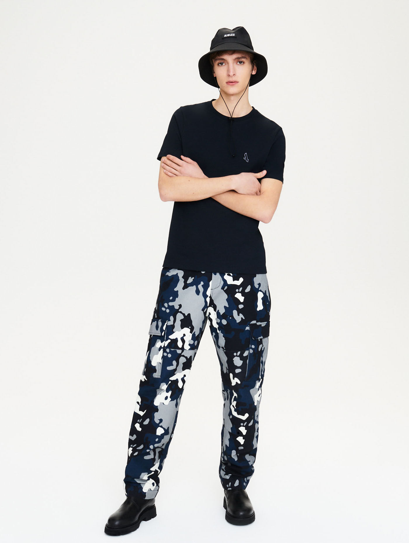 Jersey crew neck T-shirt