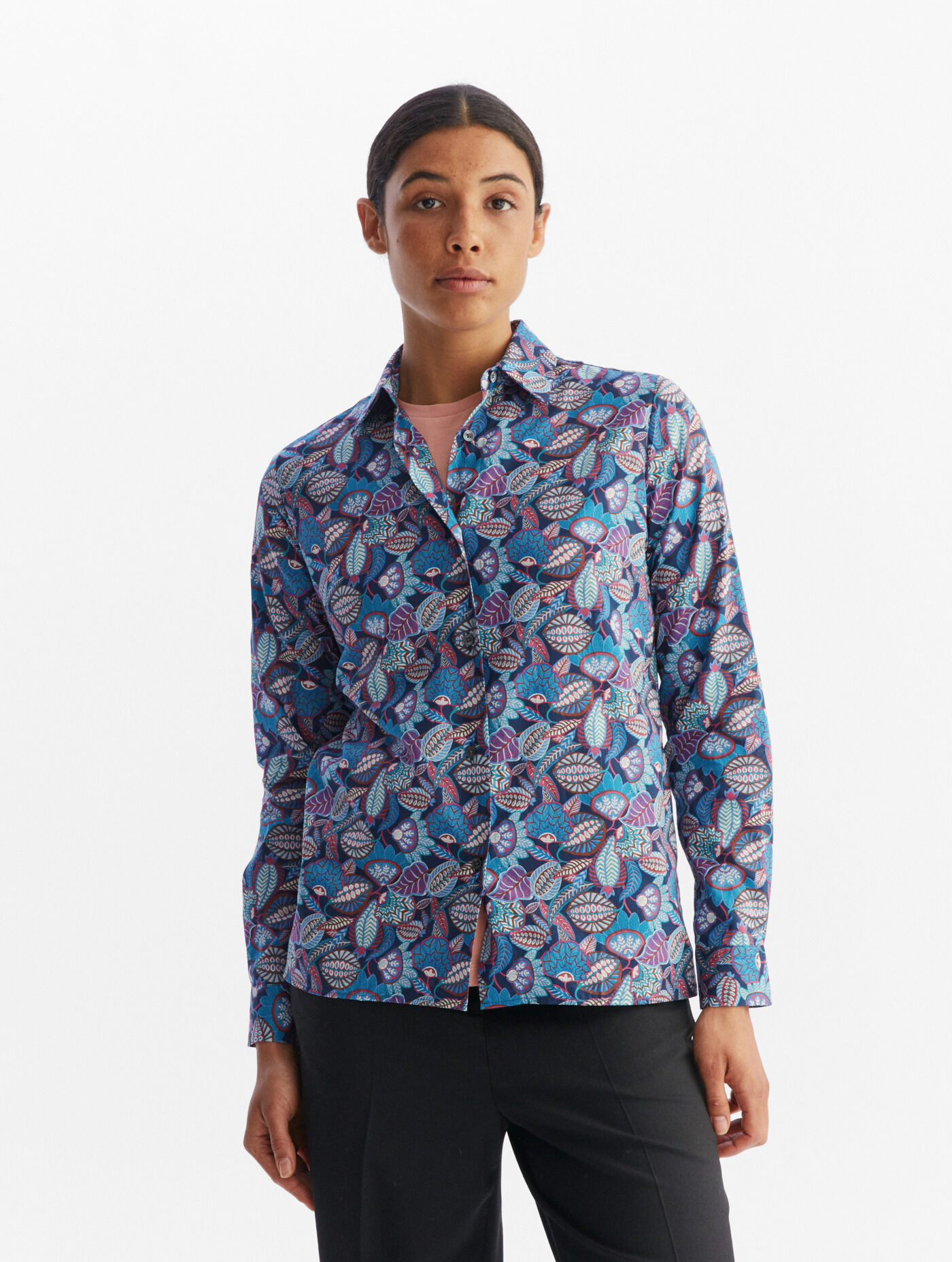 Long-sleeved Liberty fabric shirt