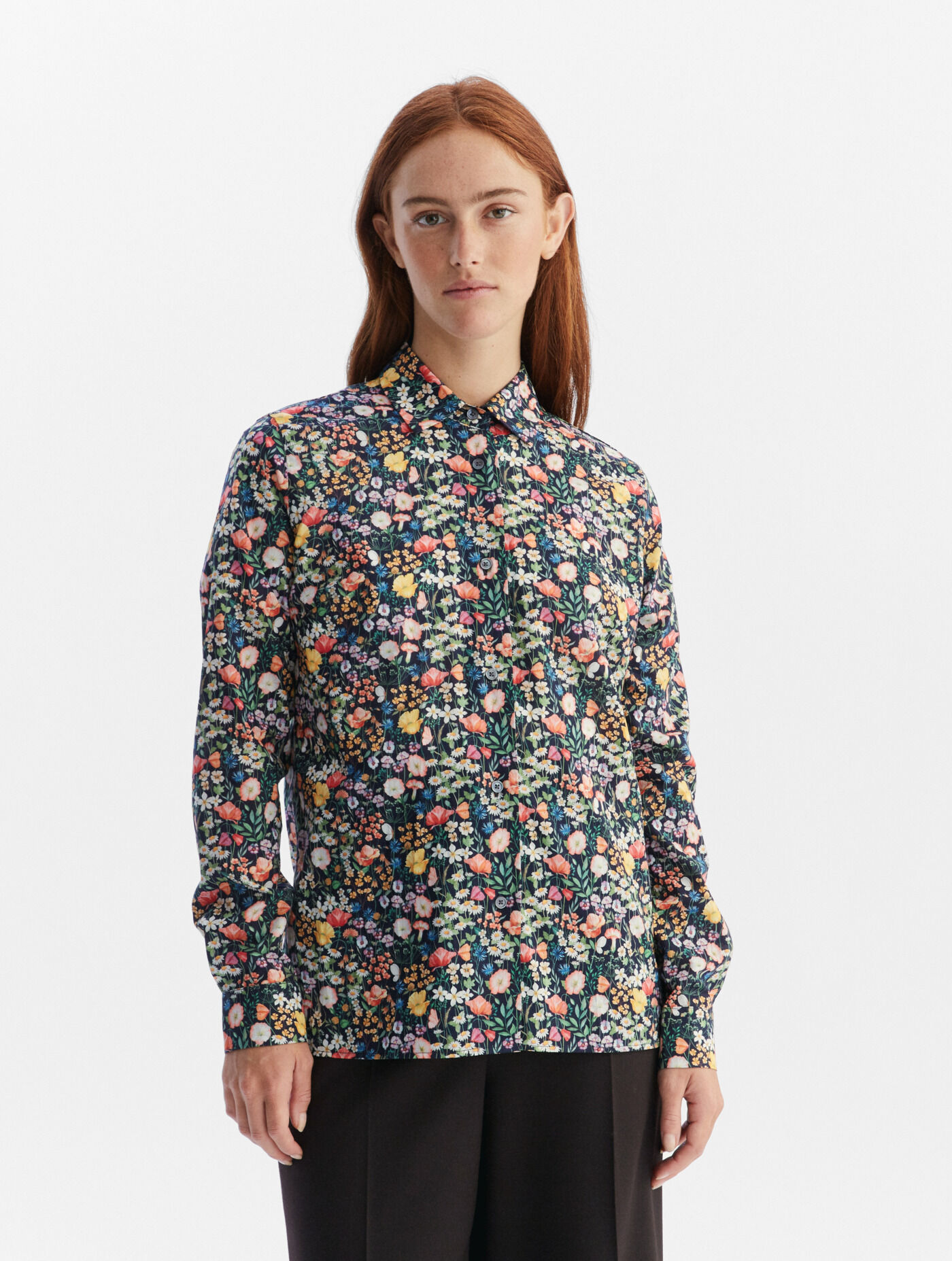 Long-sleeved Liberty fabric shirt