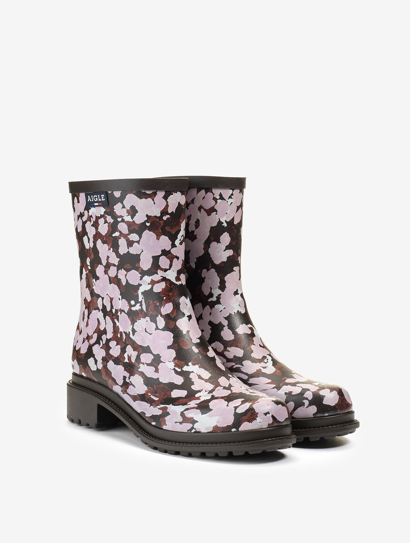 Printed version of the urban ankle rain boot, Made in France.