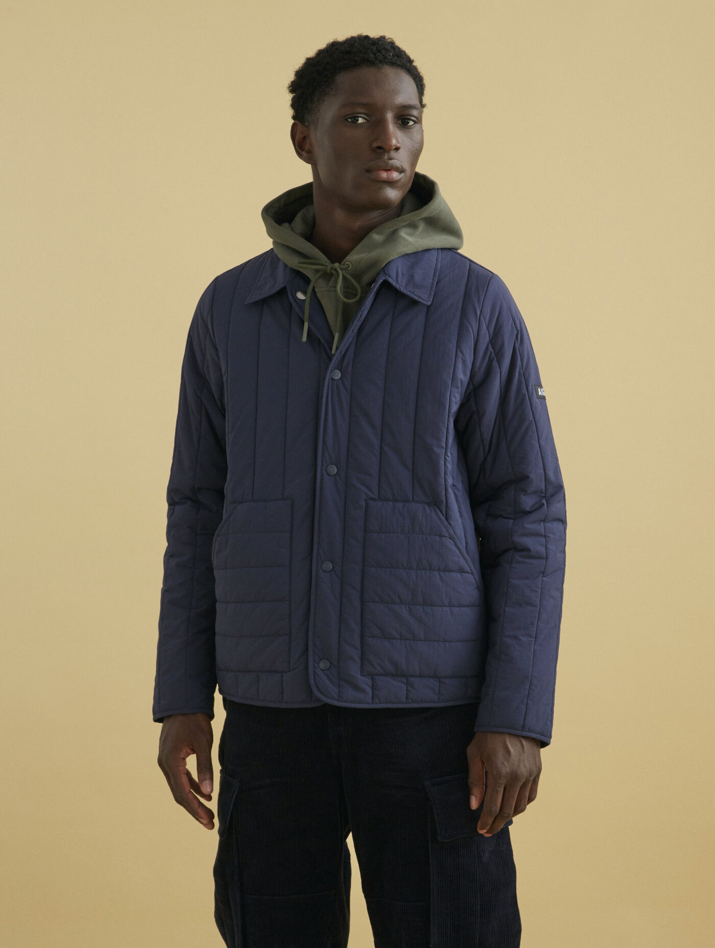 Mid-length padded Dupont Sorona&reg; quilted water-repellent jacket