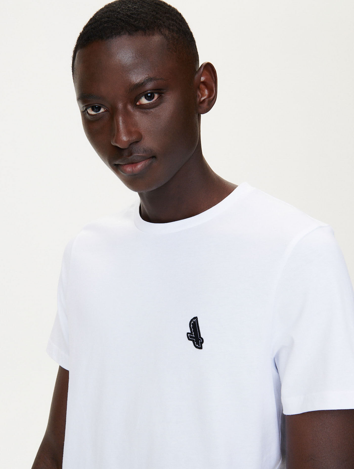 Jersey crew neck T-shirt