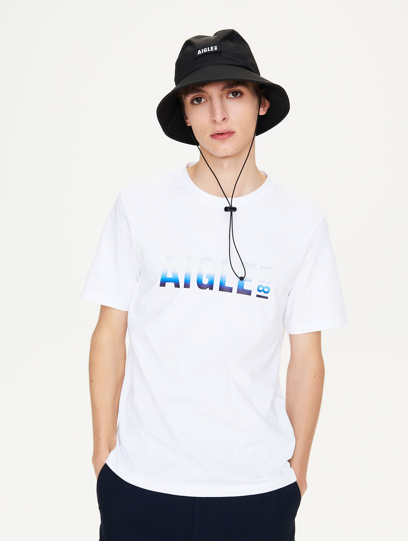 Print jersey crew neck T-shirt