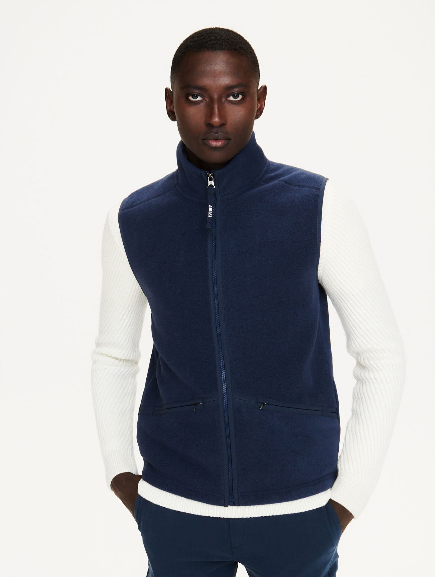 Microfibre sleeveless fleece