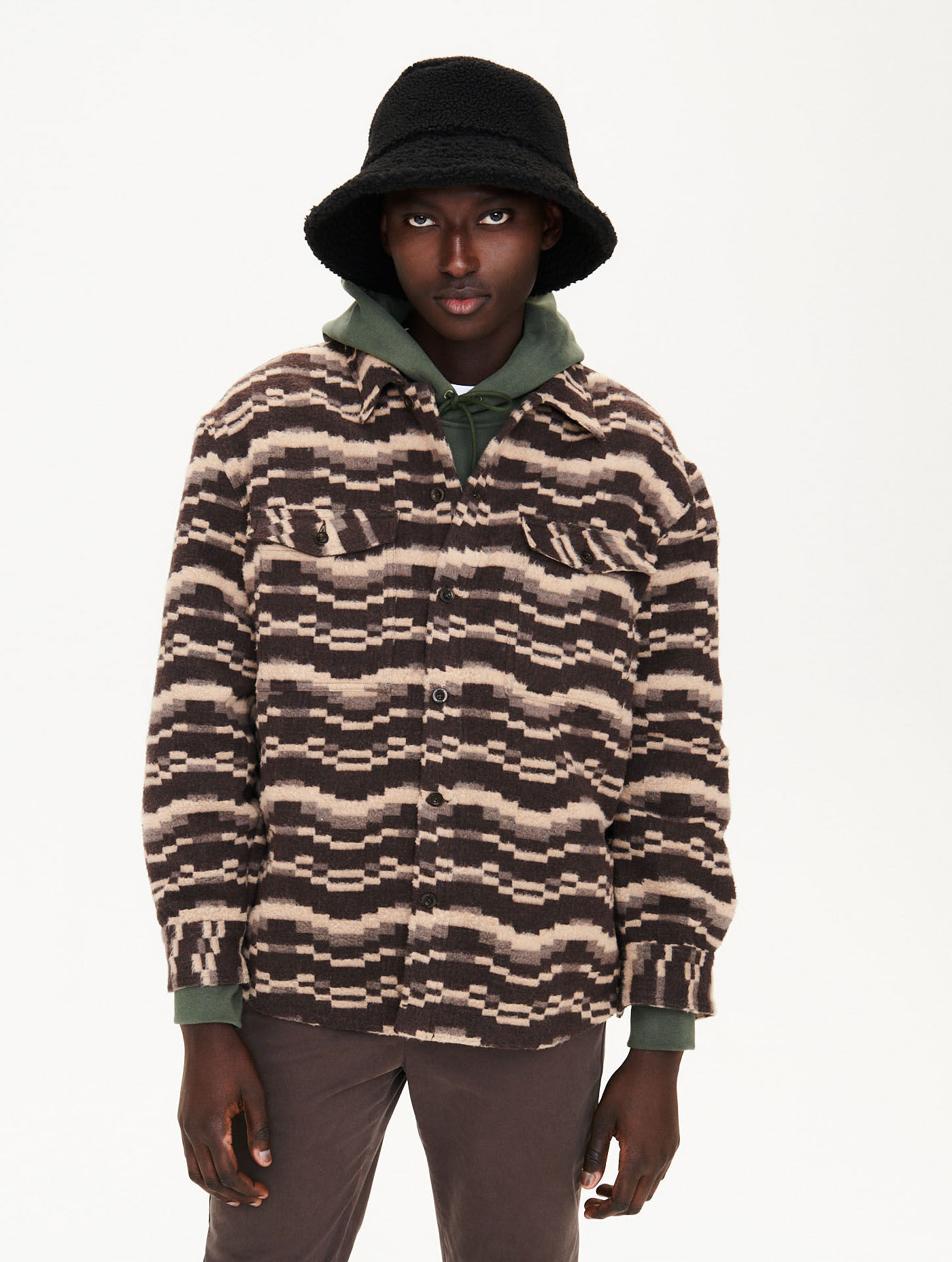 Jacquard long sleeve shirt