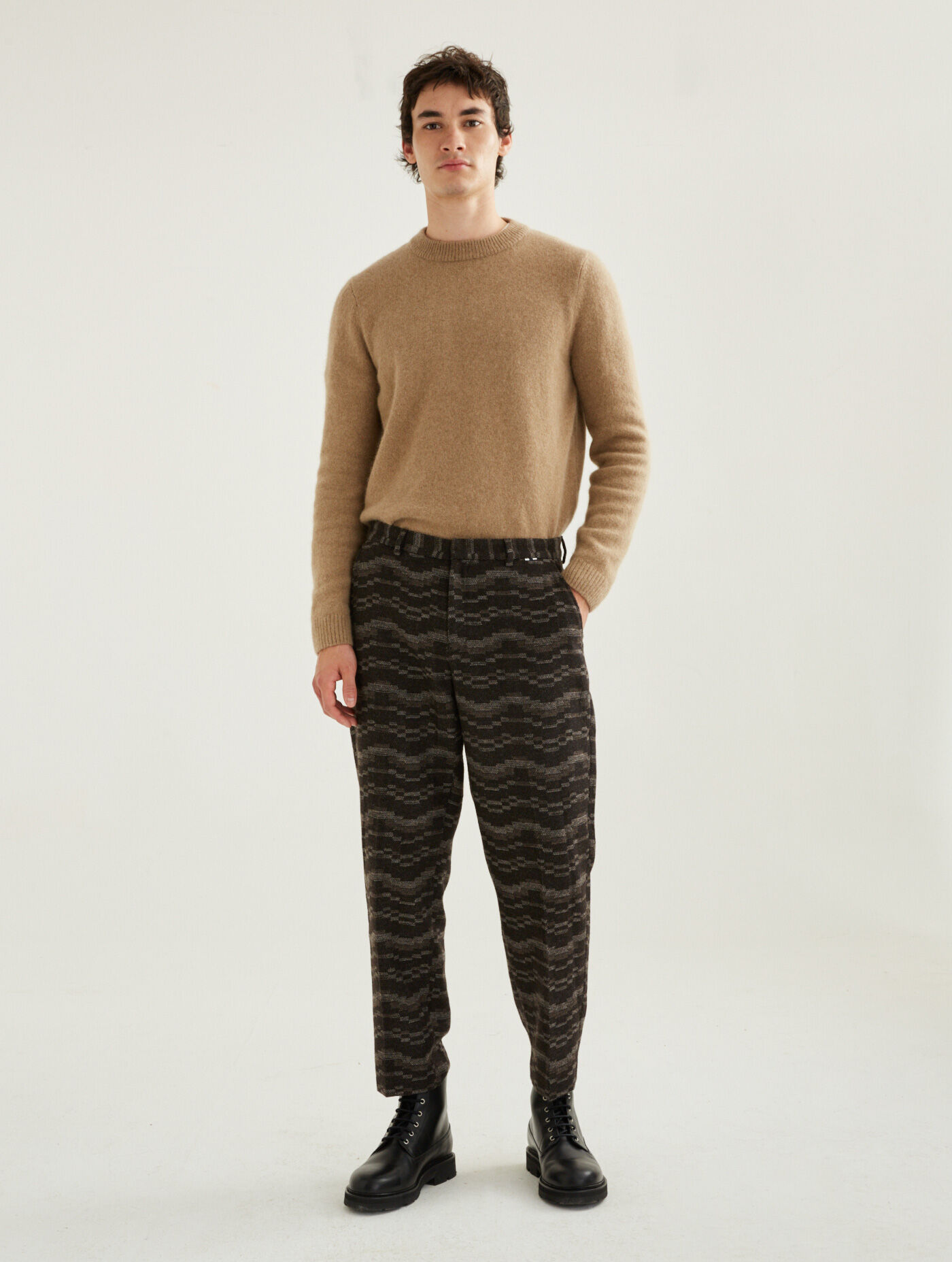 7/8ths Jacquard trousers