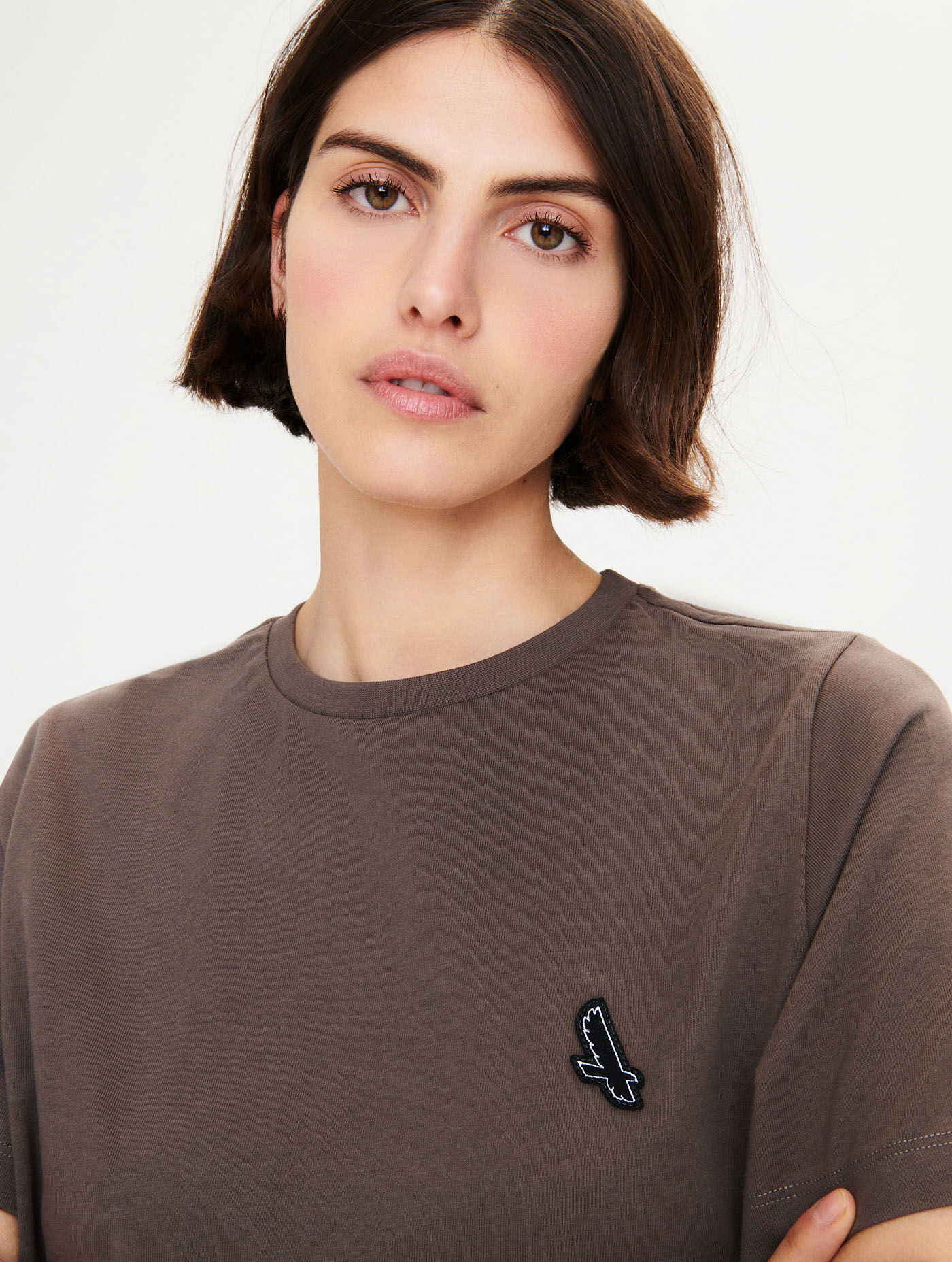 Logo badge crew neck T-shirt