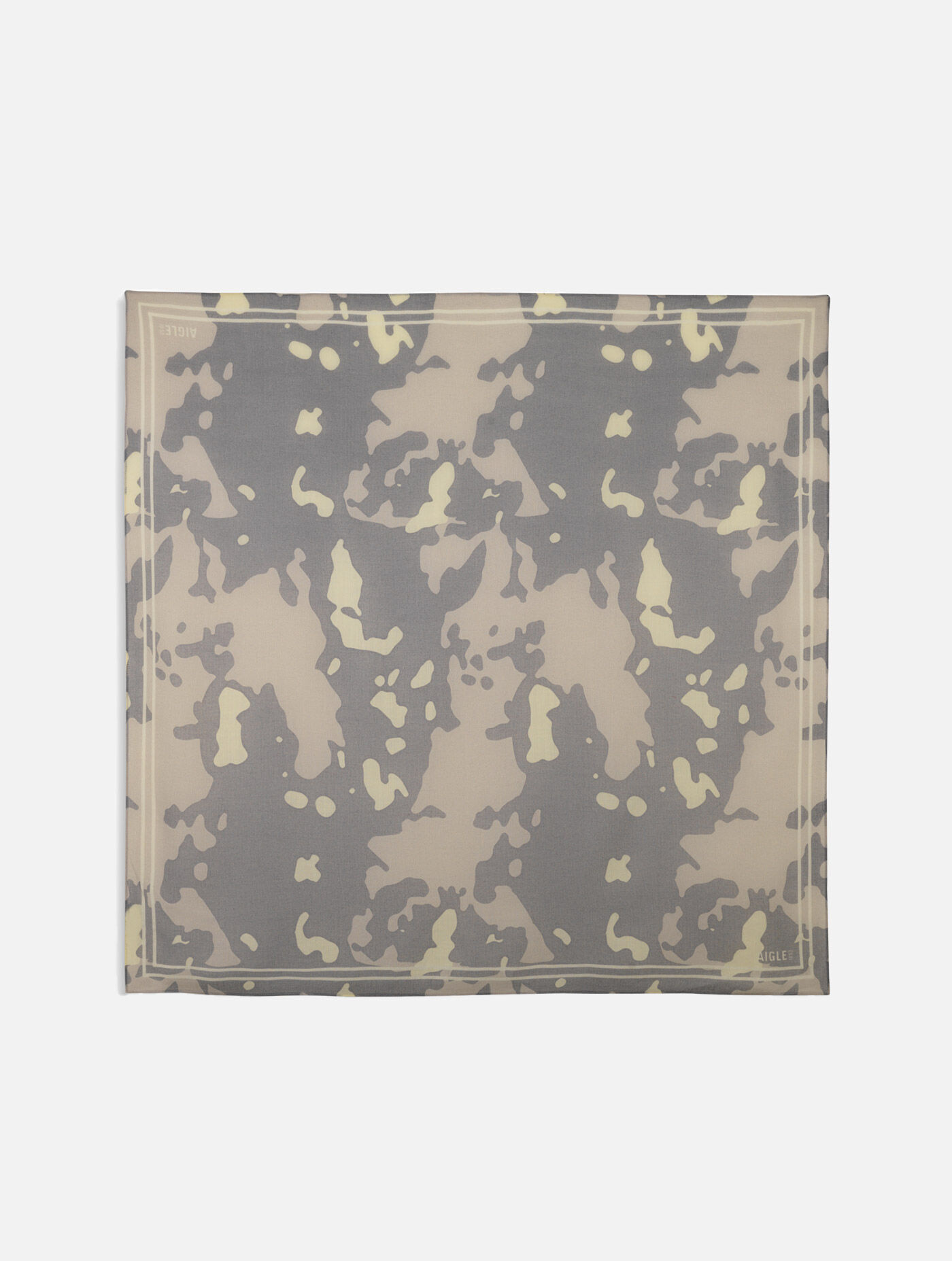 Printed scarf in wool and silk