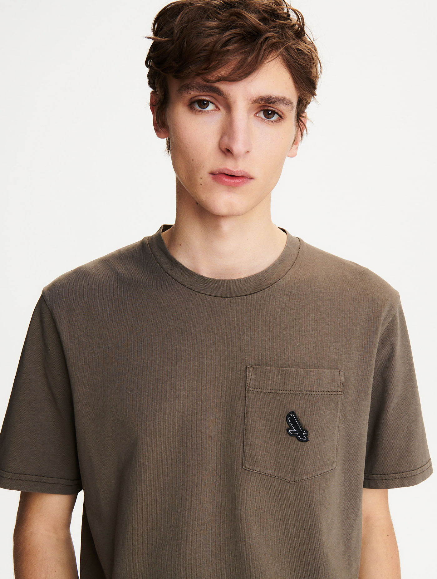 Jersey pocket crew neck T-shirt