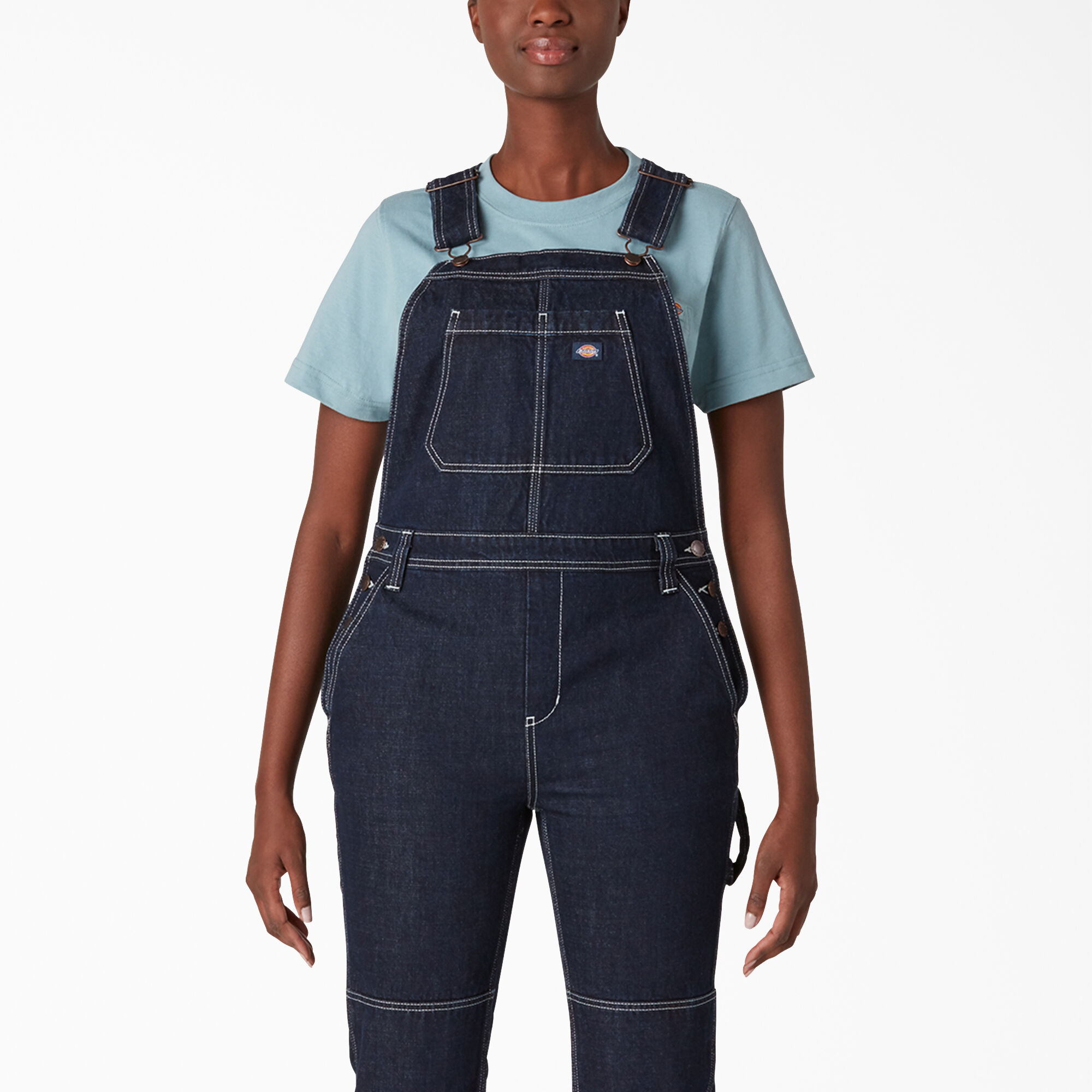 Women's Denim Double Knee Bib Overalls