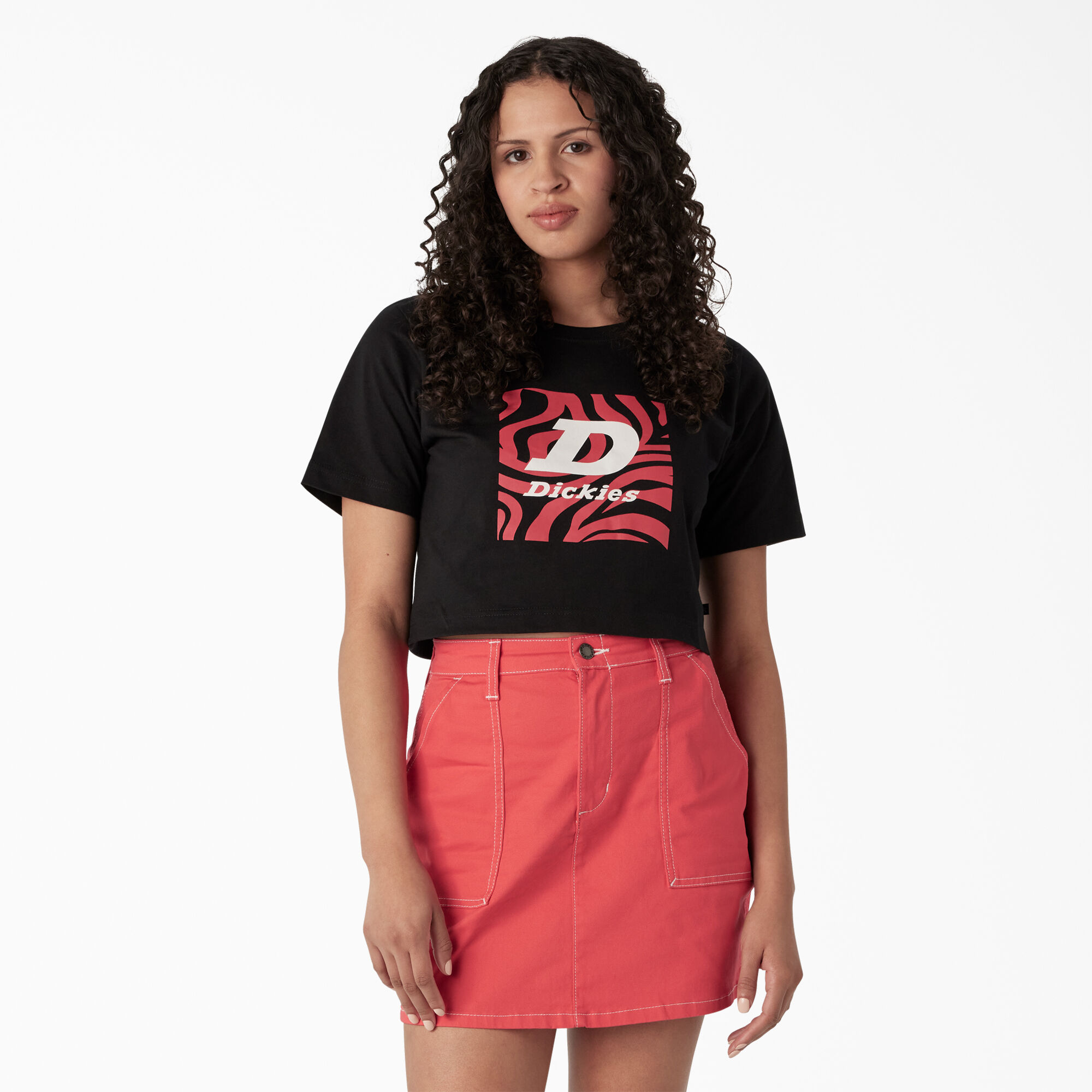 Women's Zebra Graphic Cropped T-Shirt