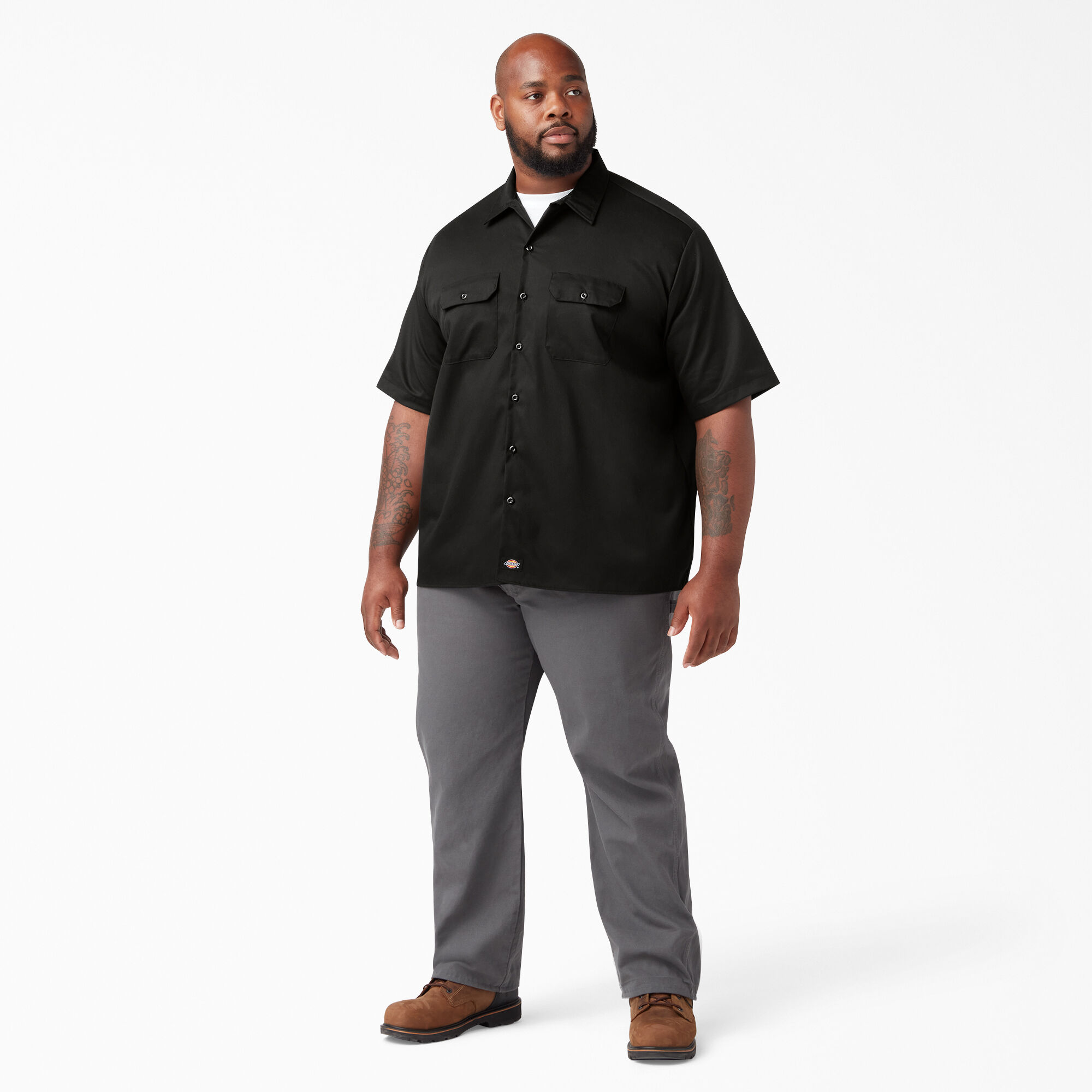 Relaxed Fit Short Sleeve Work Shirt