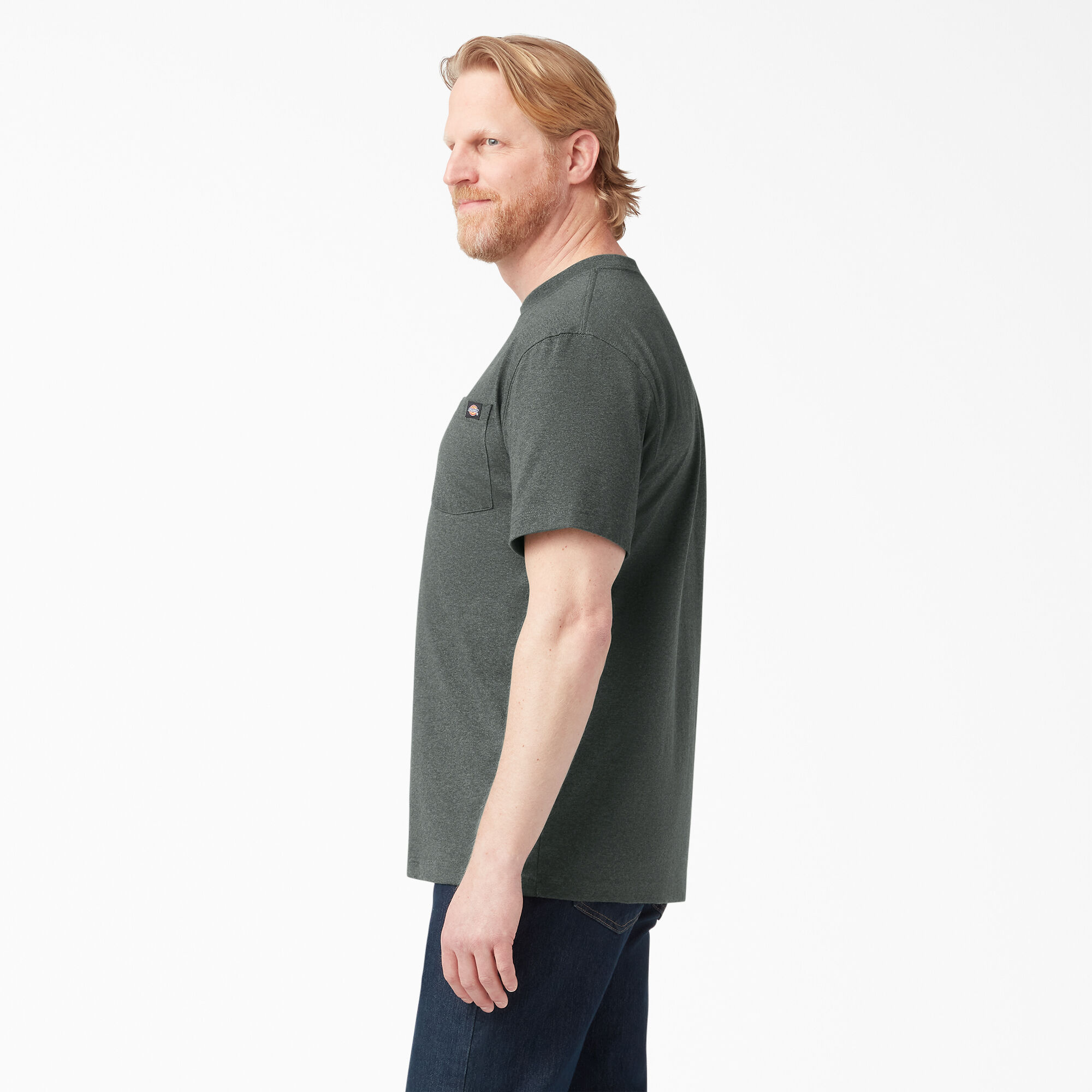 Heavyweight Heathered Short Sleeve Pocket T-Shirt