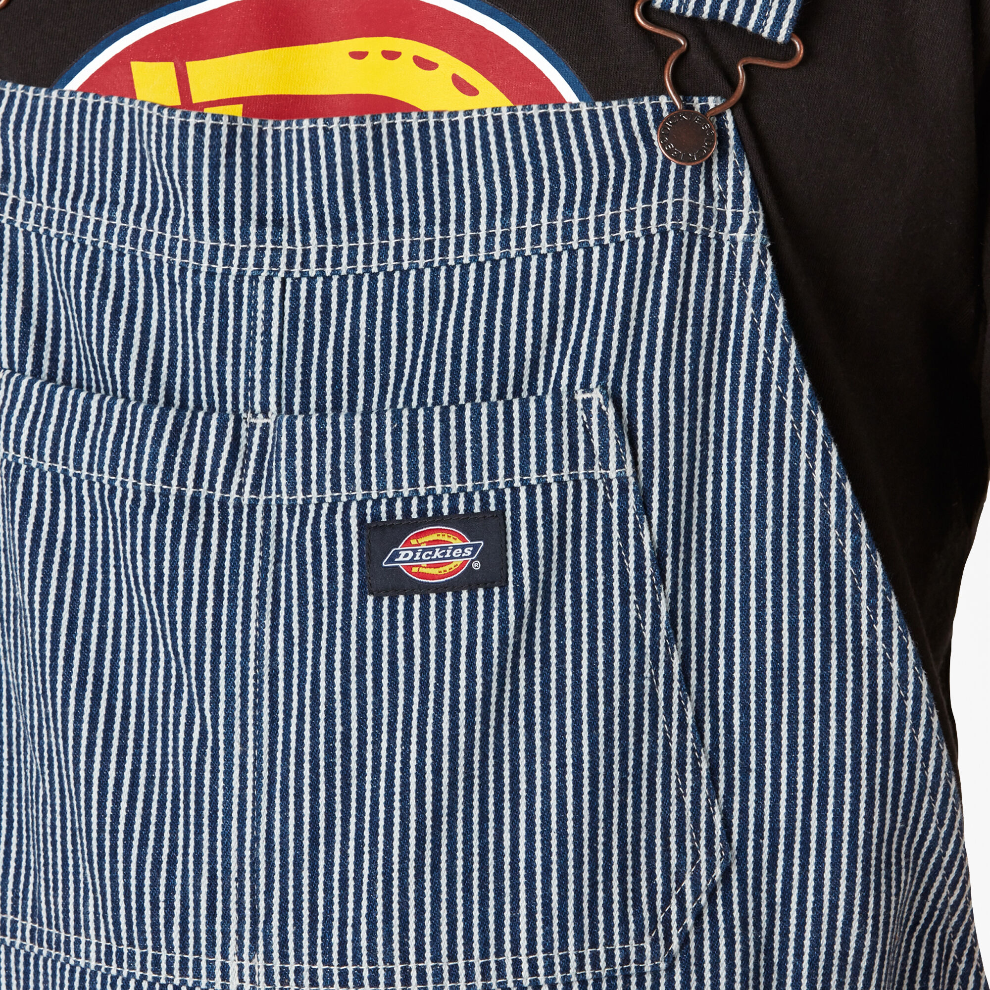 Rinsed Hickory Stripe Double Knee Bib Overalls