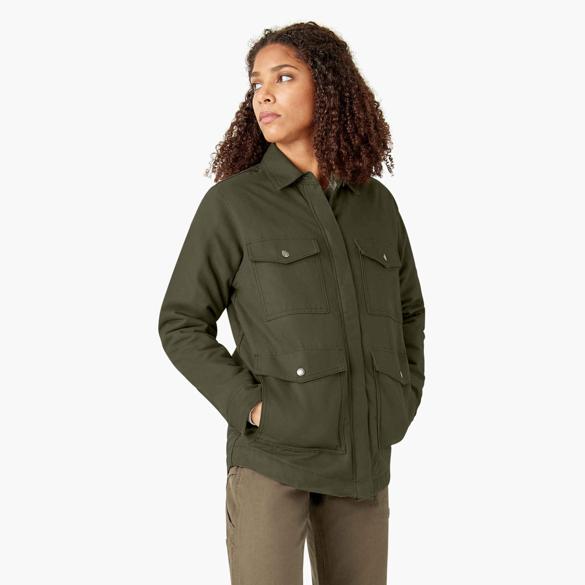 Women's Duck Fleece Lined Chore Coat