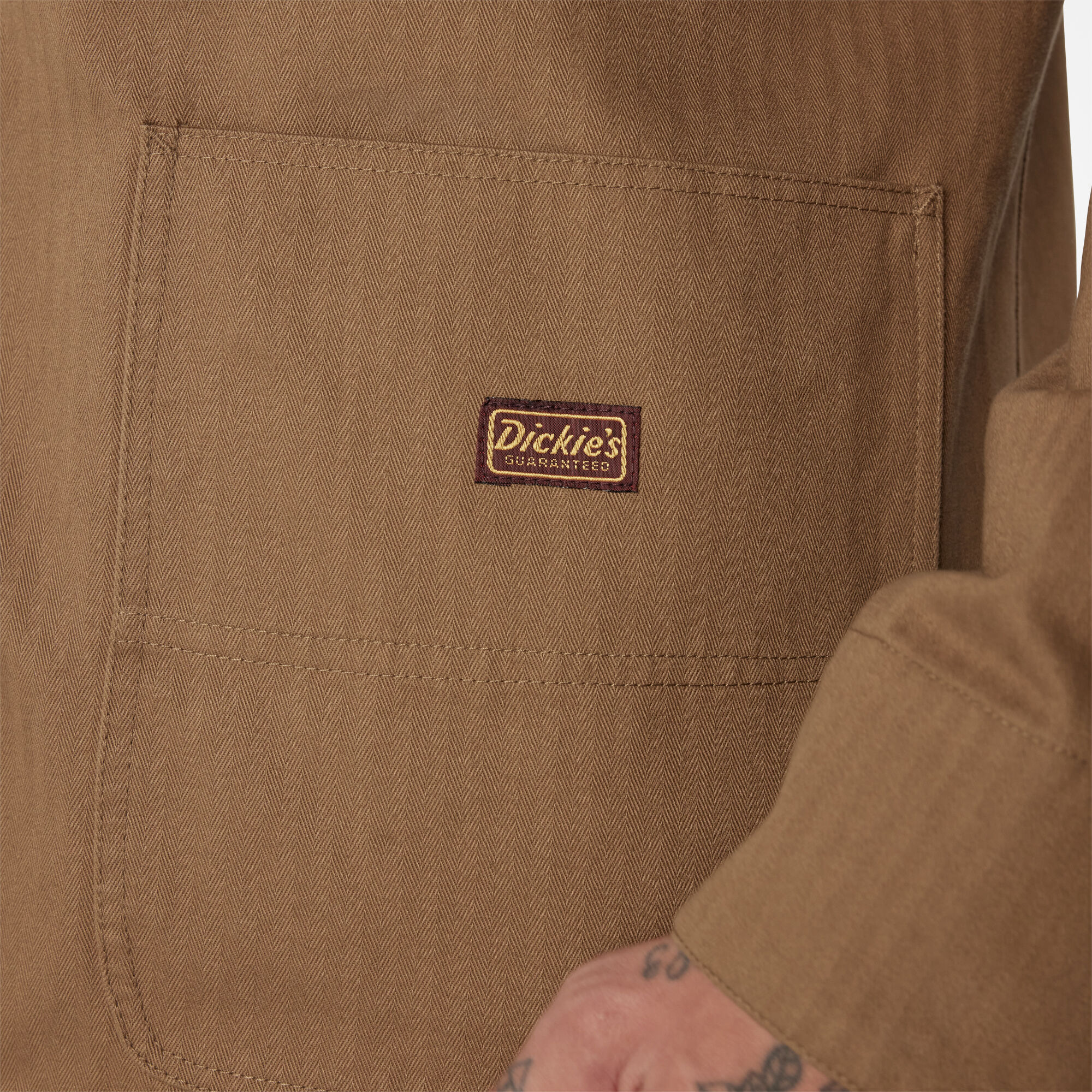 Dickies 1922 Herringbone Jacket, Rinsed Timber Brown