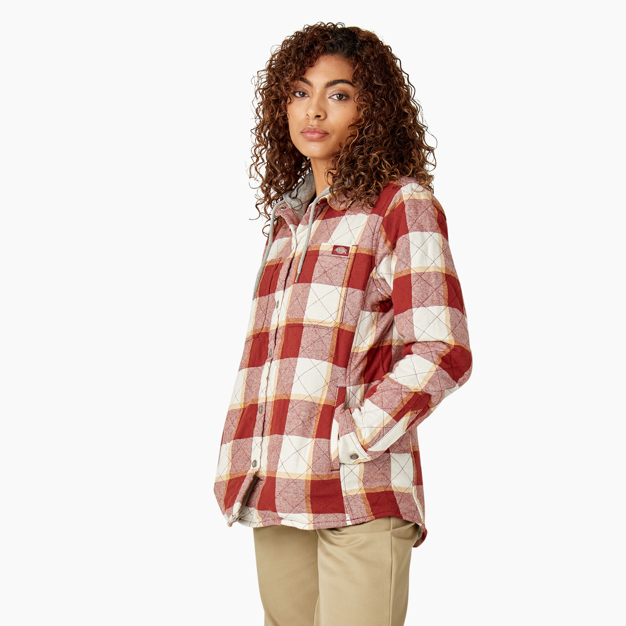 Women’s Flannel Hooded Shirt Jacket