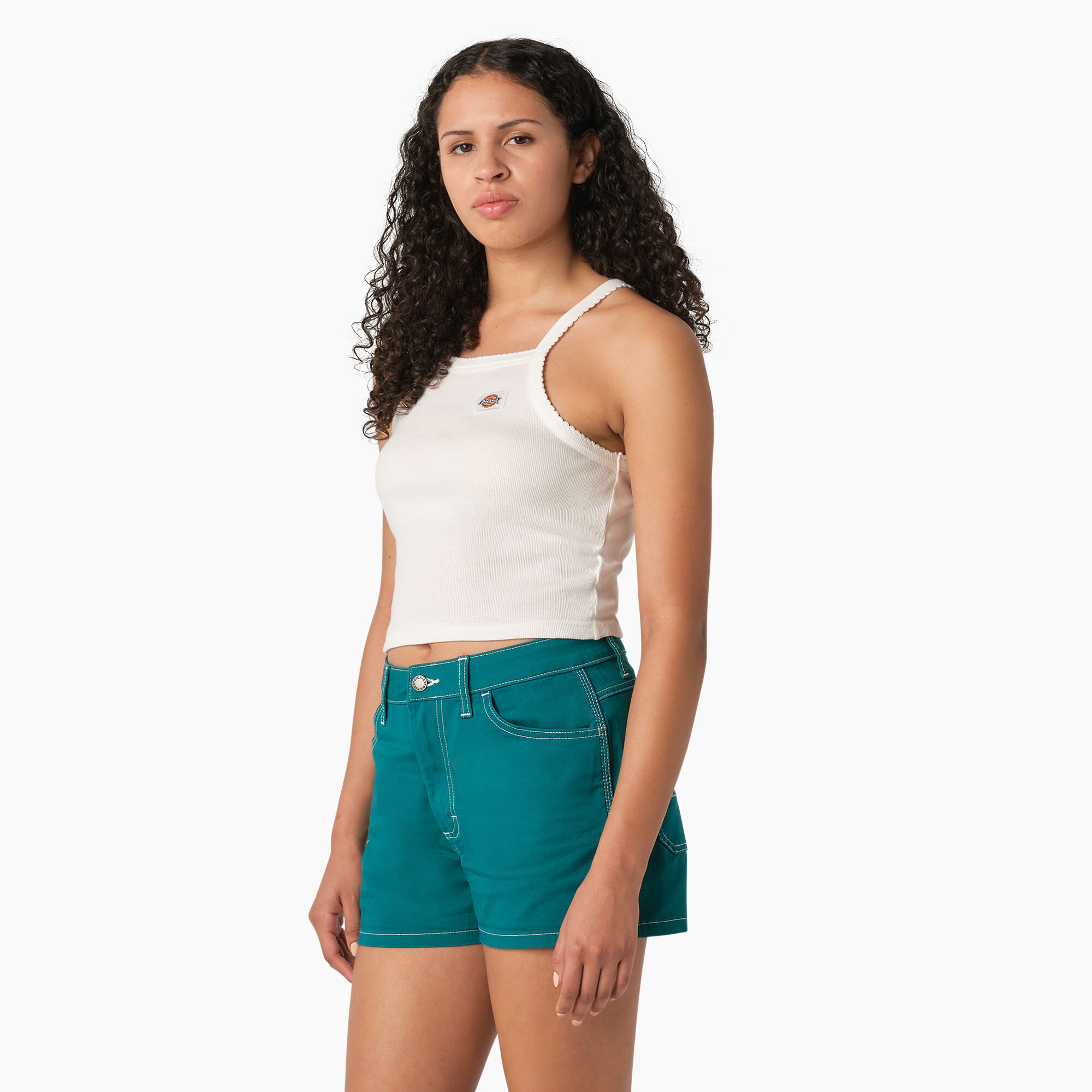 Women's Rib Knit Cropped Tank Top