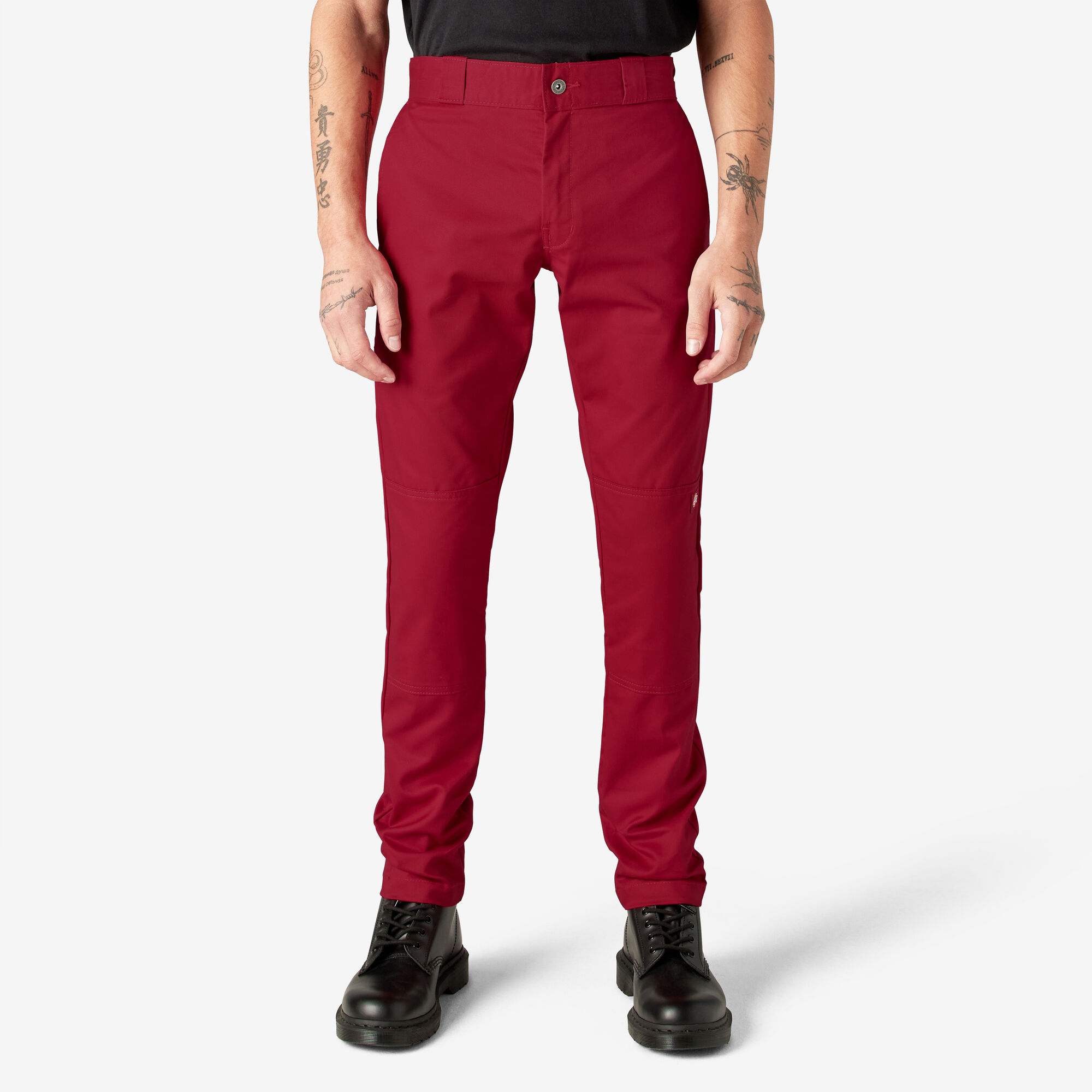 Skinny Fit Double Knee Work Pants