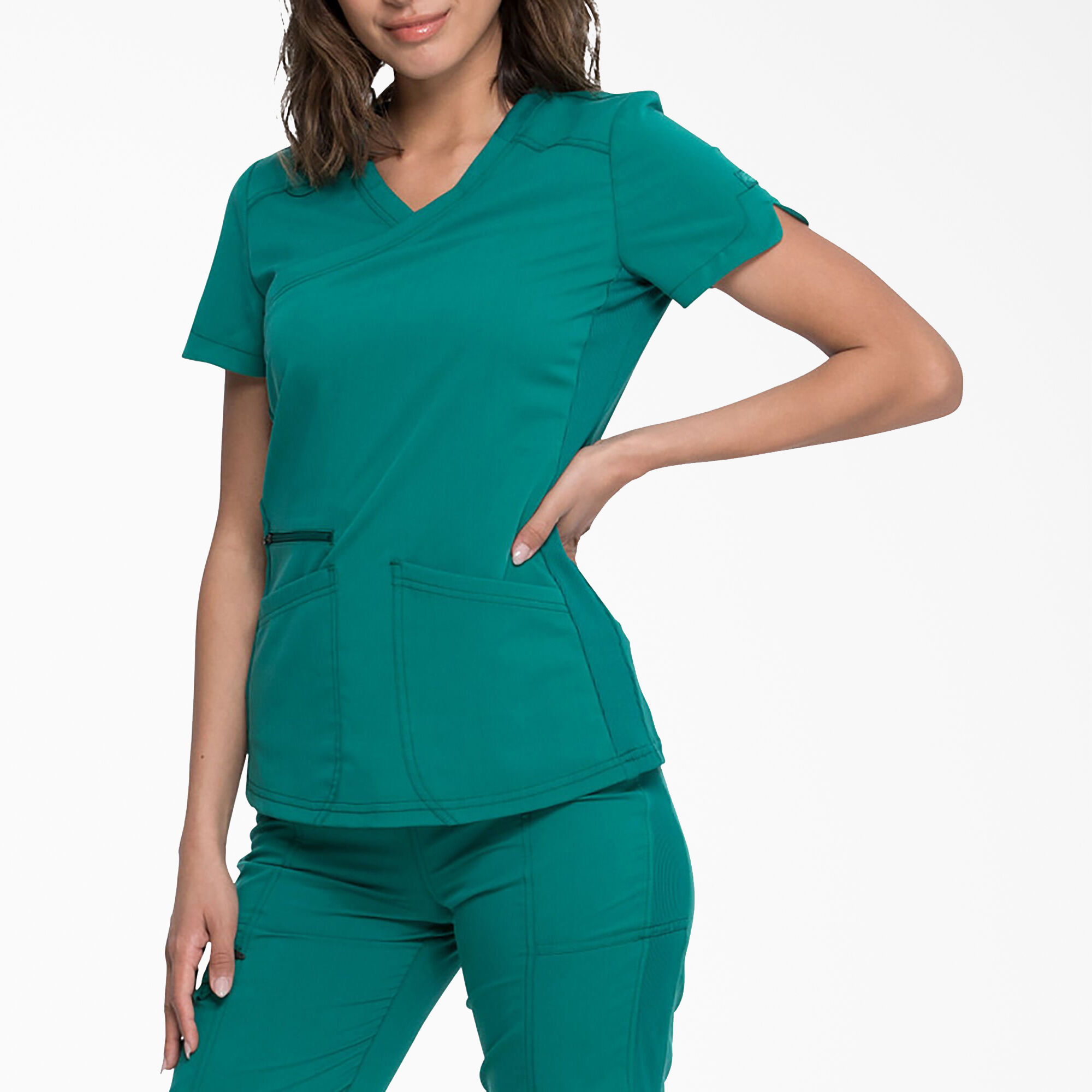 Women's Balance Mock Wrap Scrub Top