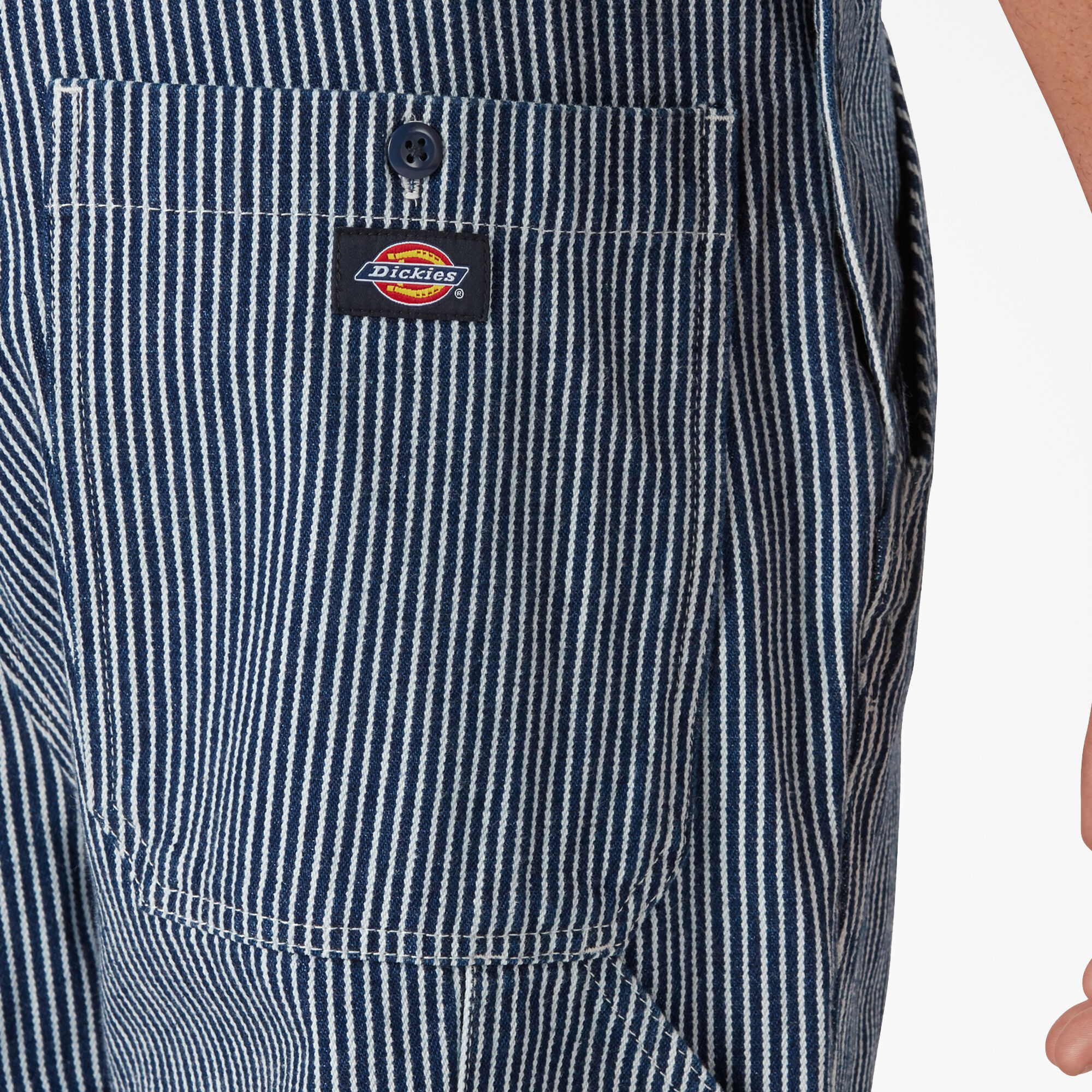 Rinsed Hickory Stripe Double Knee Bib Overalls