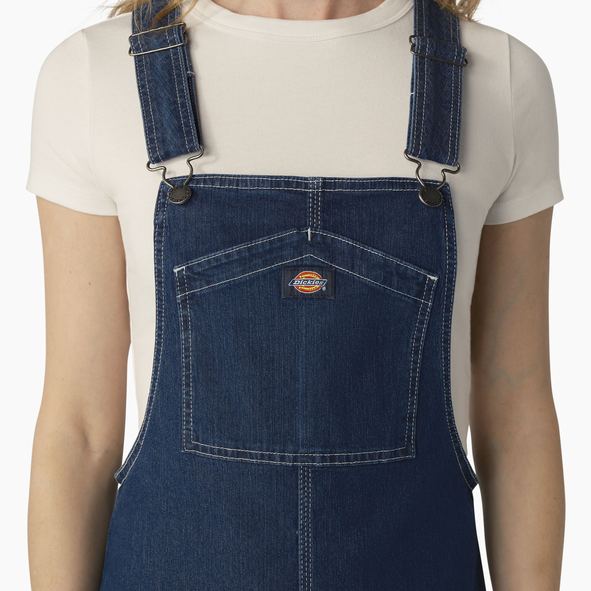 Women's Regular Fit Denim Bib Overall Dress
