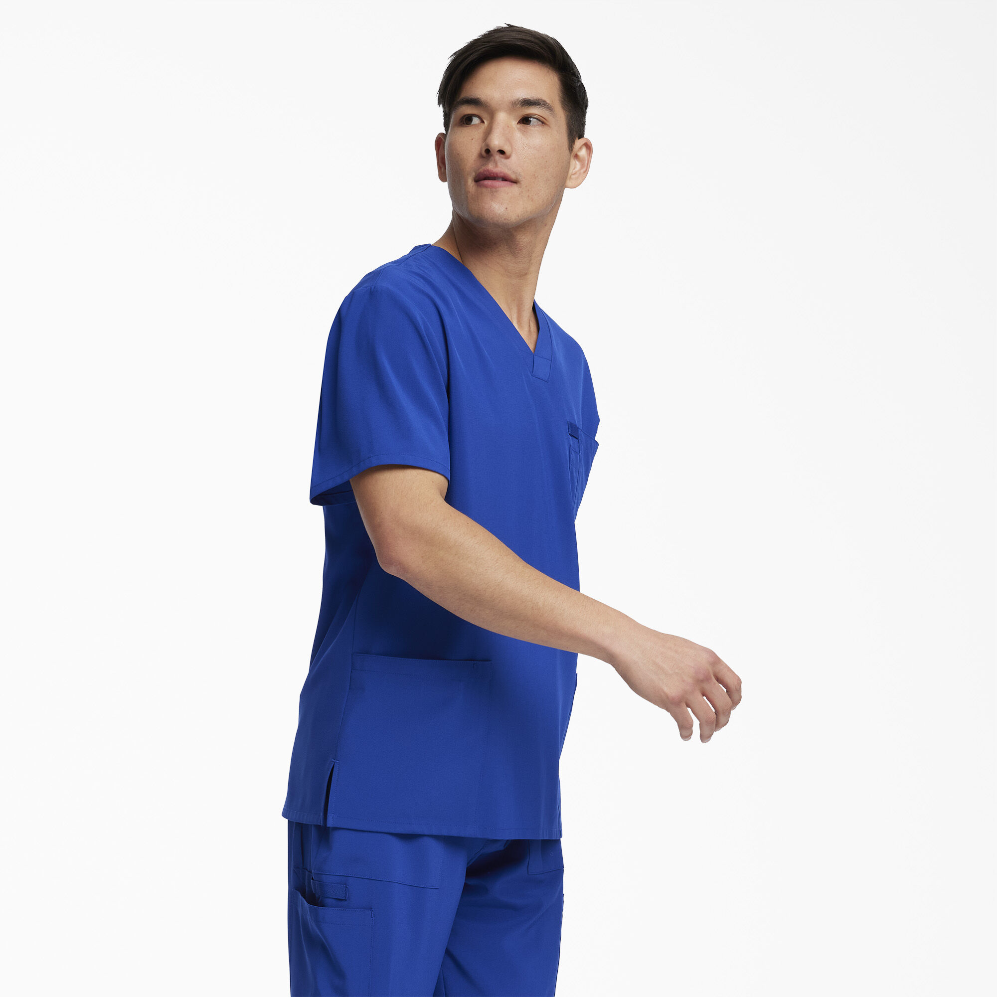 Men's EDS Essentials V-Neck Scrub Top with Patch Pockets