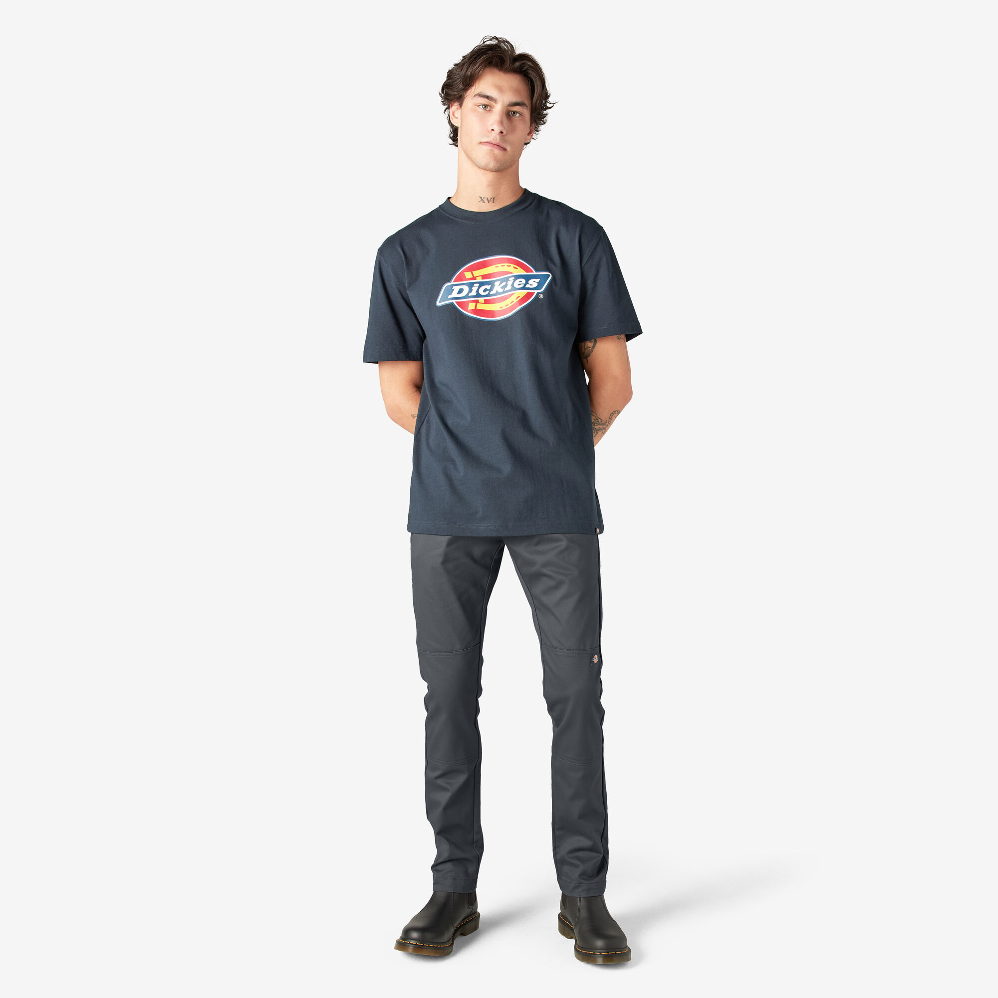 Skinny Fit Double Knee Work Pants