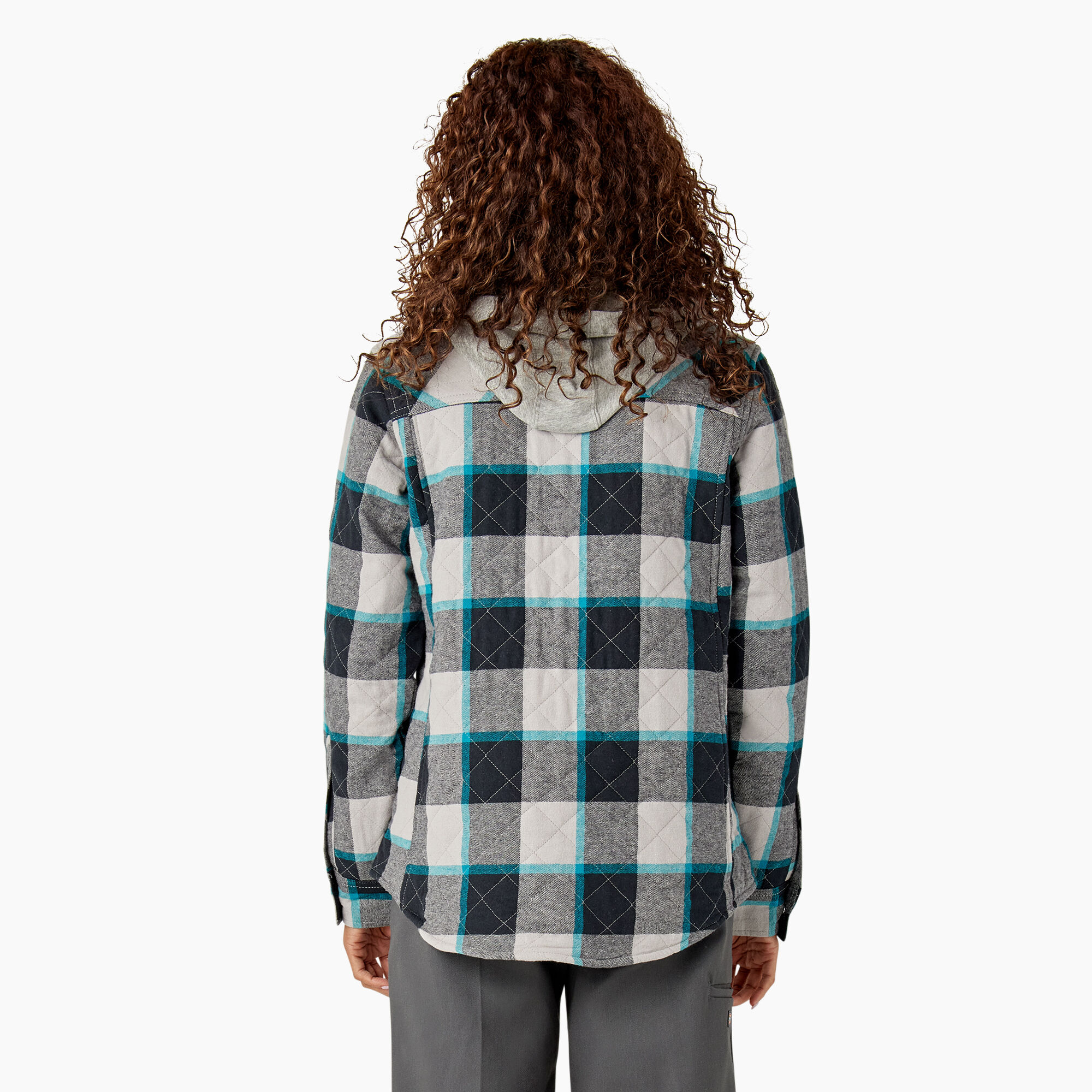 Women’s Flannel Hooded Shirt Jacket