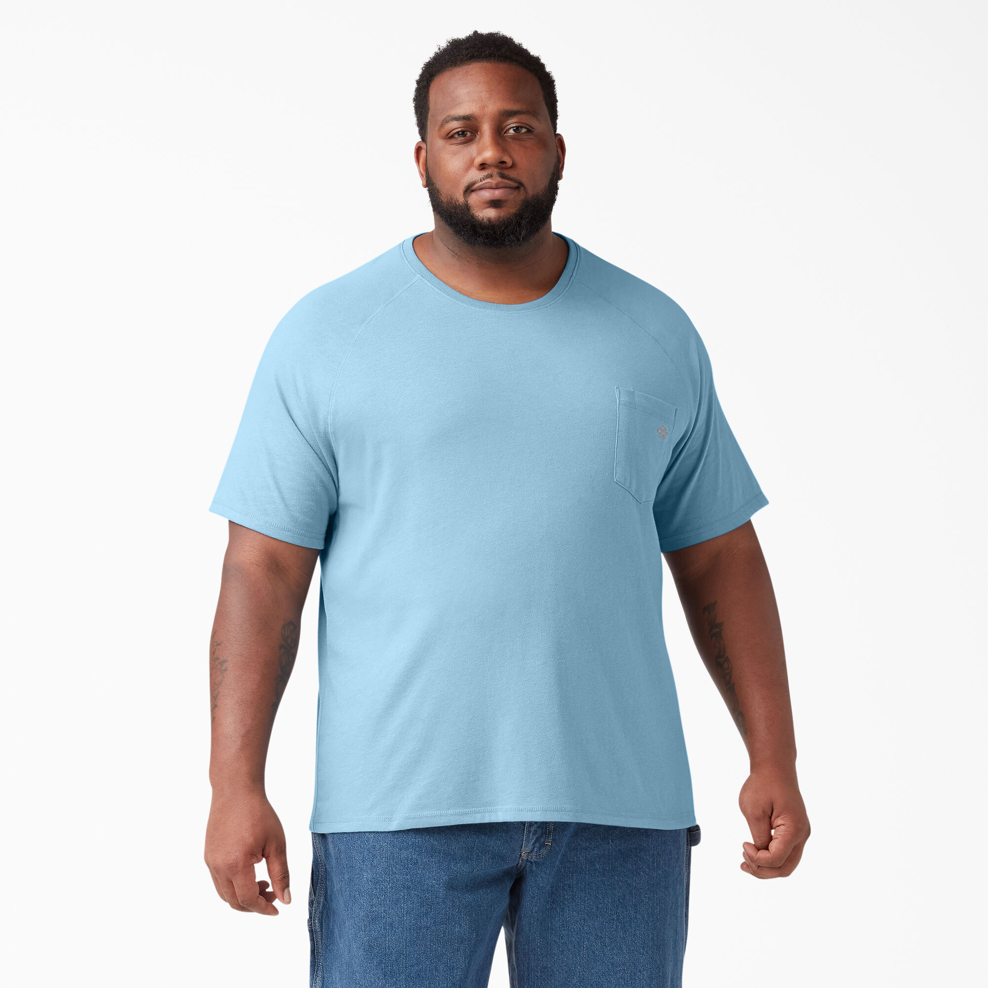 Cooling Short Sleeve Pocket T-Shirt, Dusty Blue