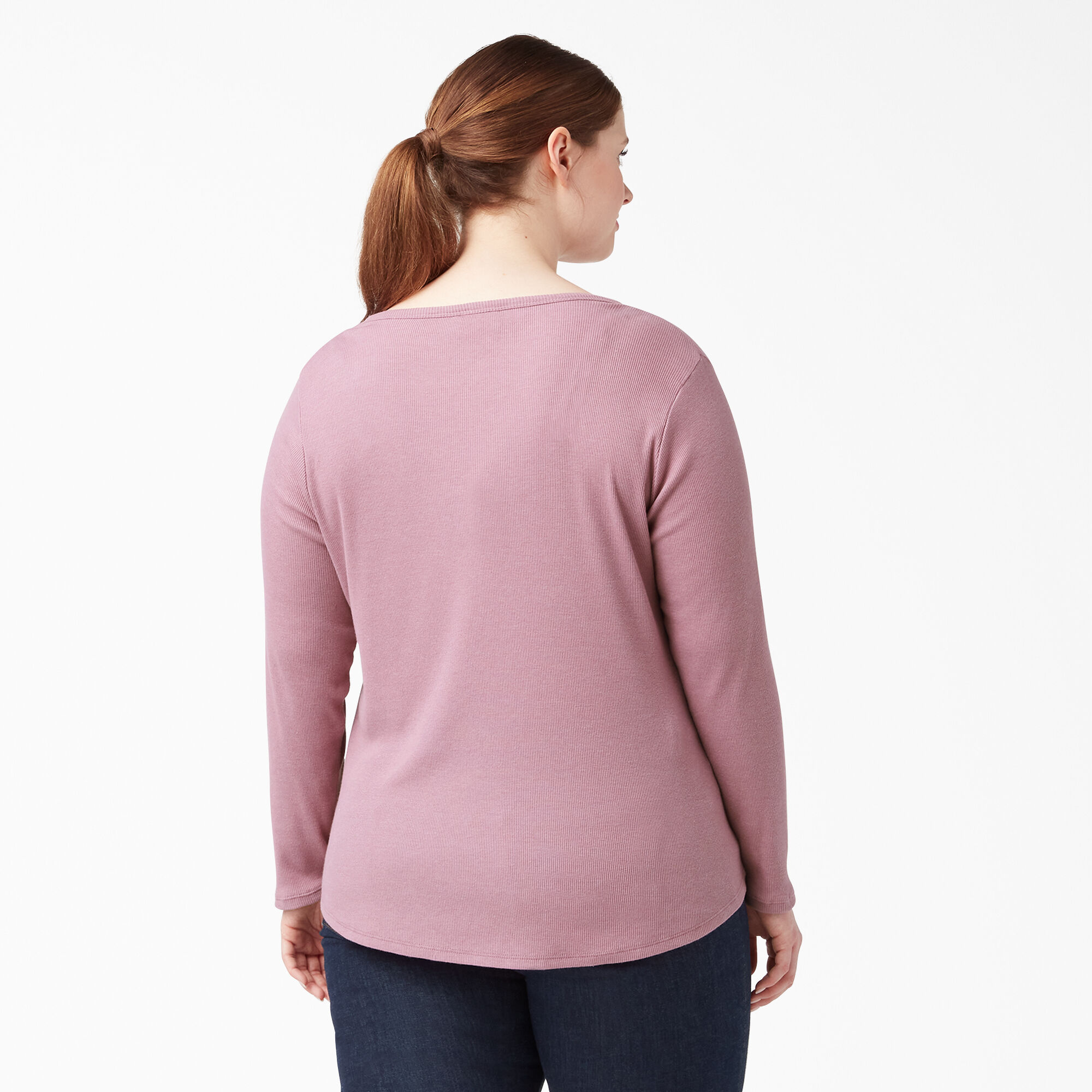 Women's Plus Henley Long Sleeve Shirt