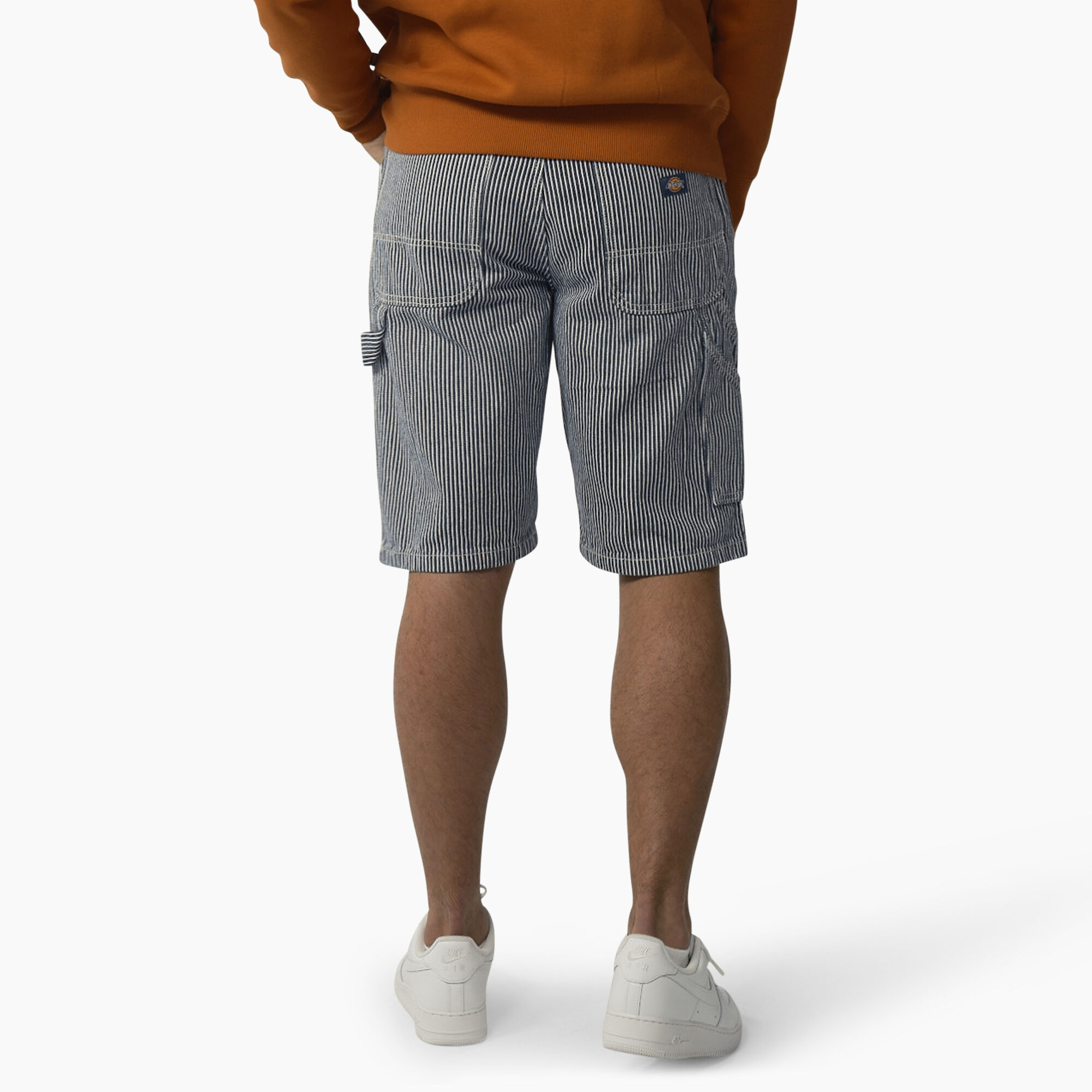 Hickory Stripe Relaxed Fit Carpenter Shorts, 11