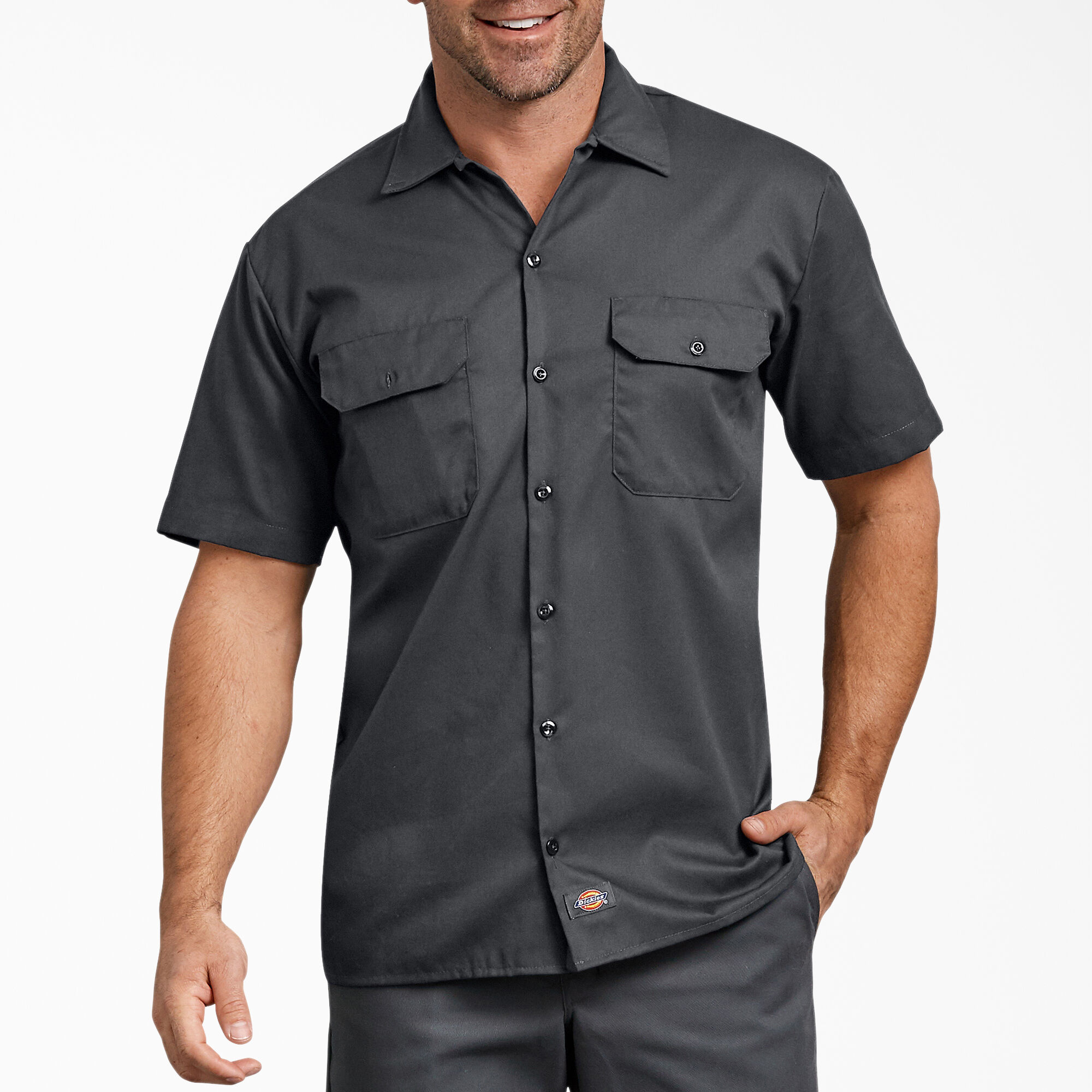 Relaxed Fit Short Sleeve Work Shirt
