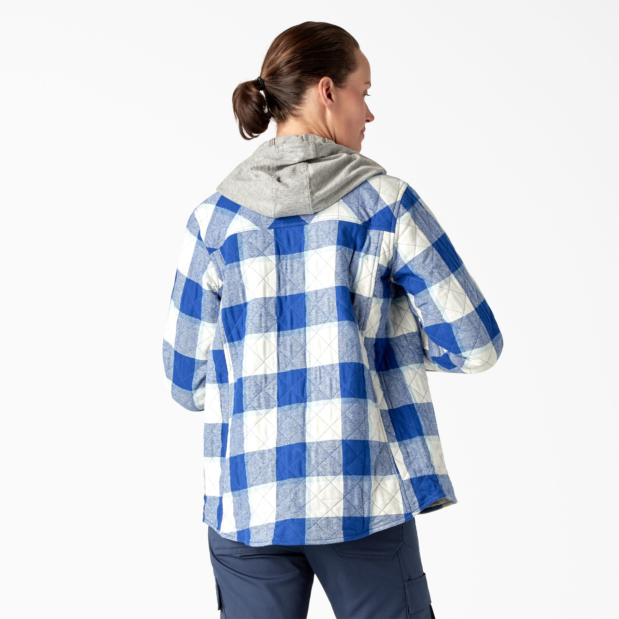 Women’s Flannel Hooded Shirt Jacket