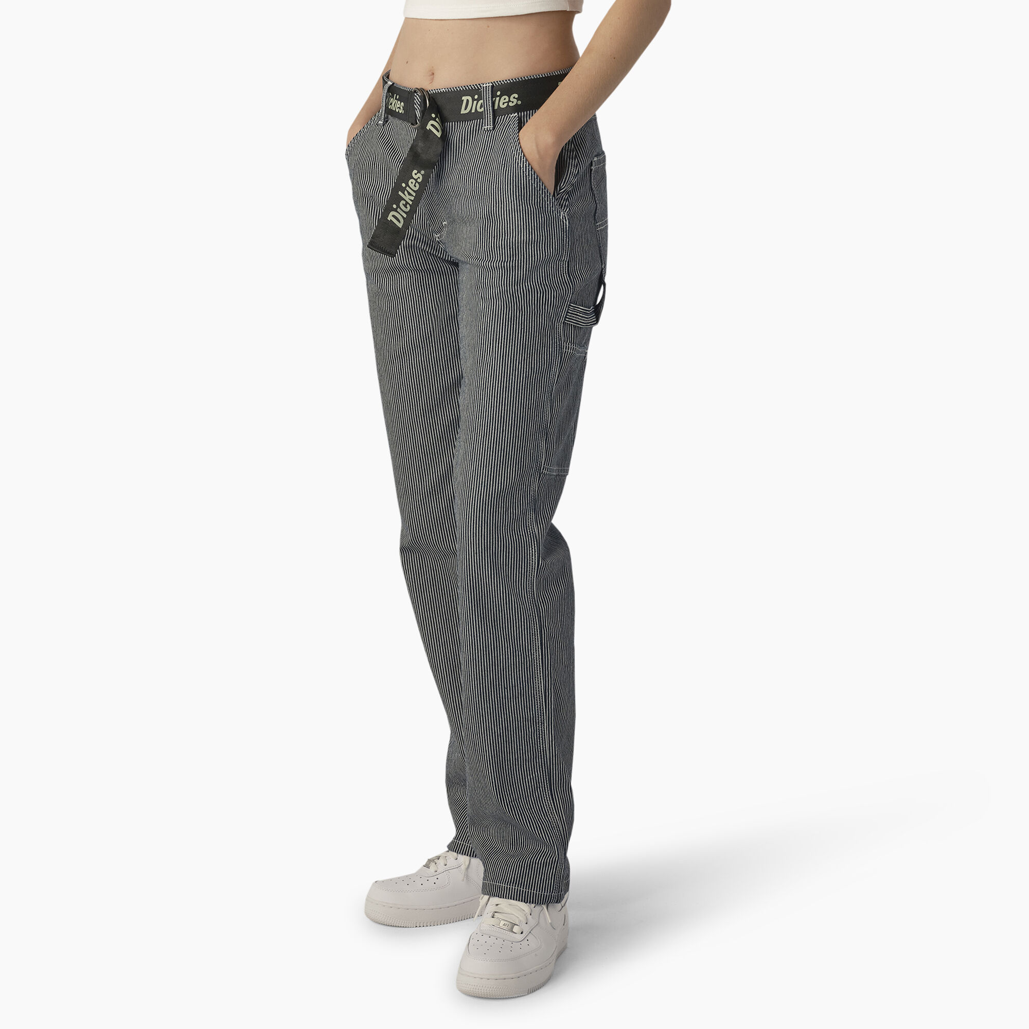 Women's Relaxed Fit Carpenter Pants, Hickory Stripe