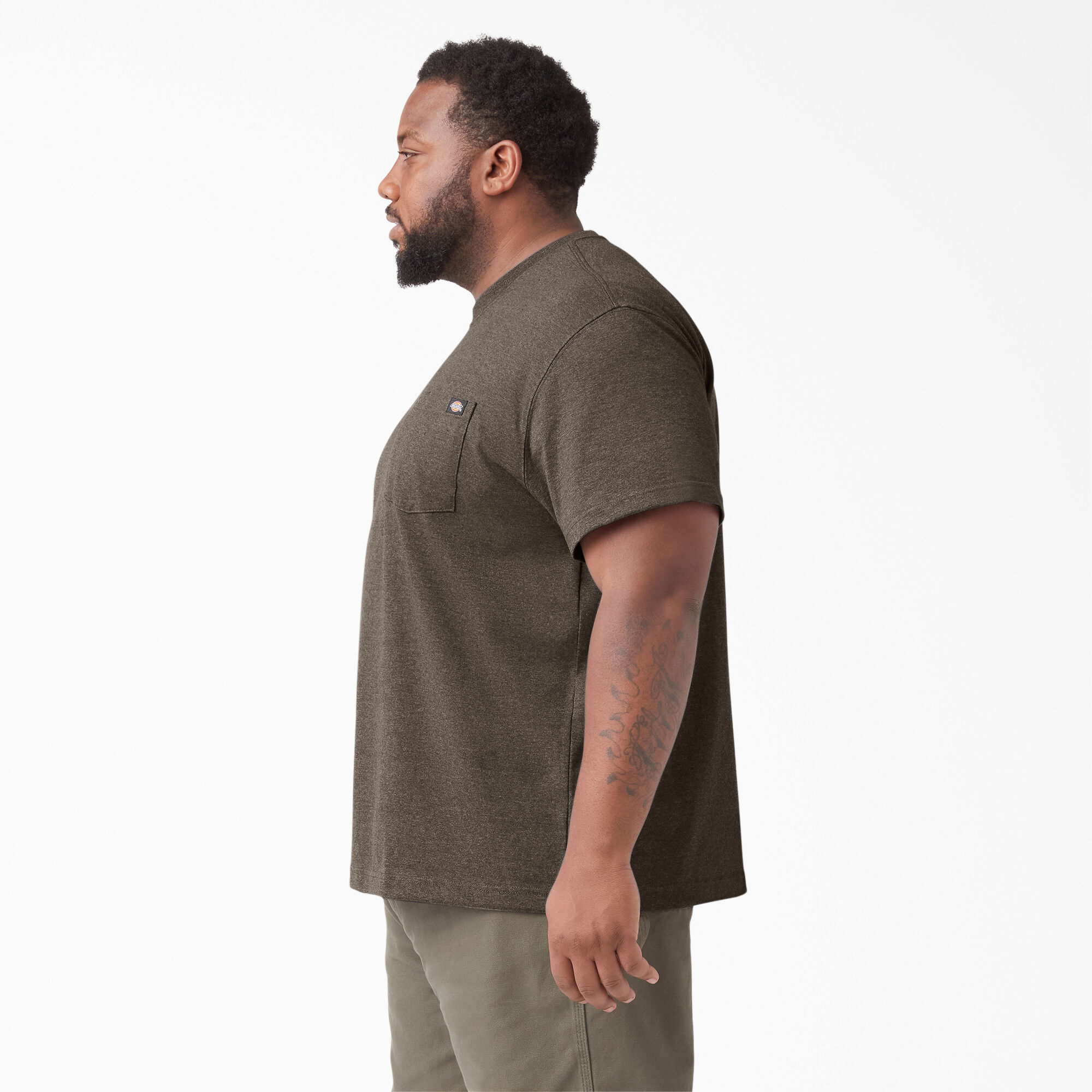Heavyweight Heathered Short Sleeve Pocket T-Shirt