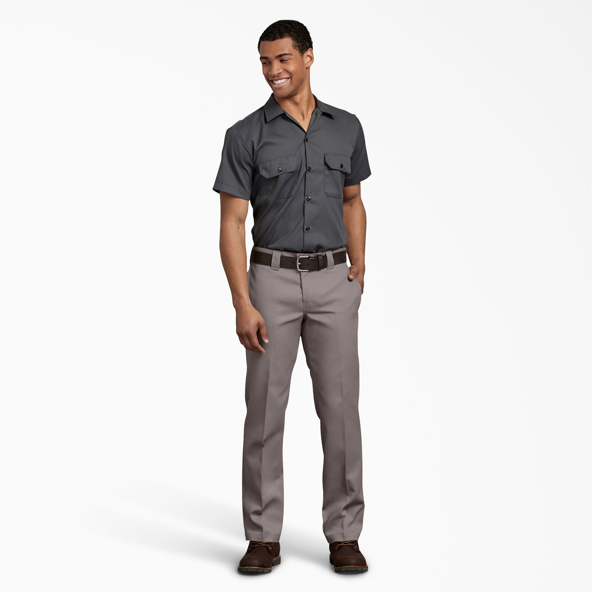 Slim Fit Straight Leg Work Pants