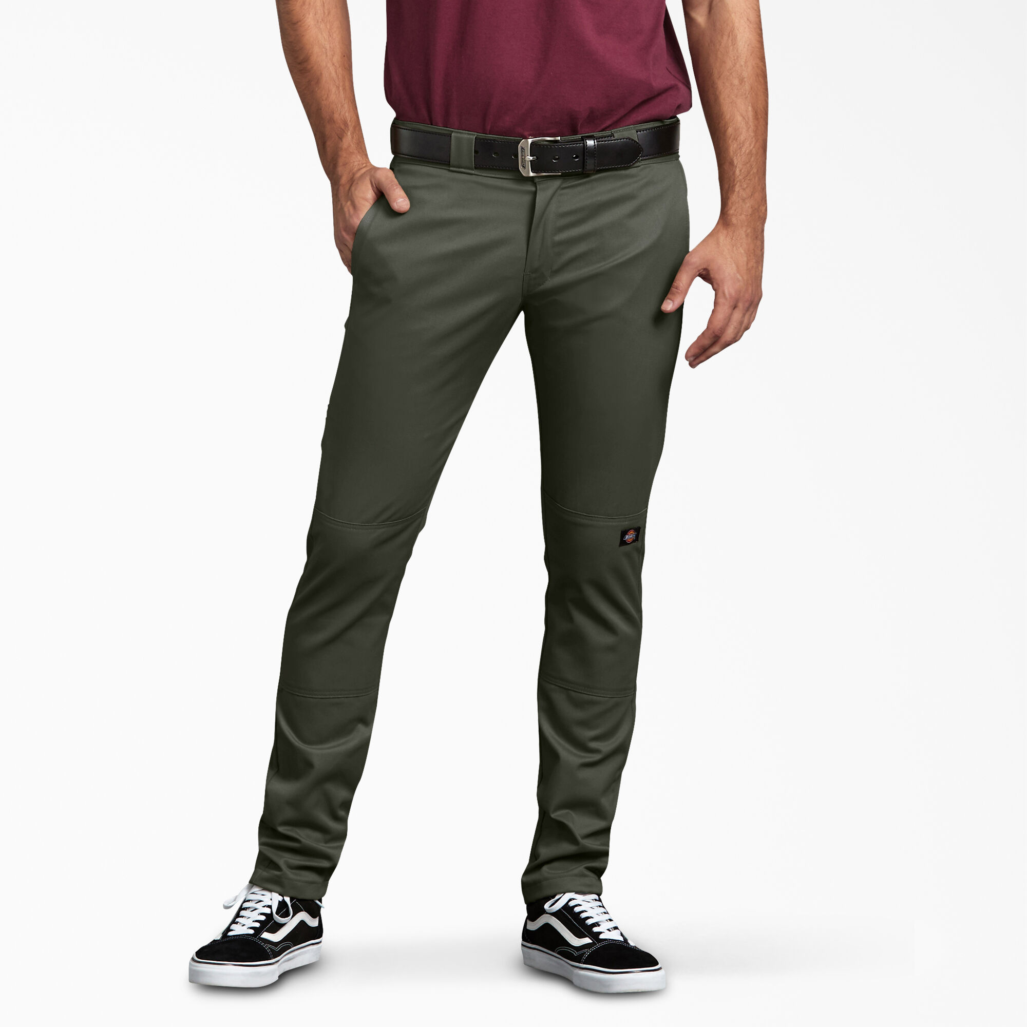 Skinny Fit Double Knee Work Pants