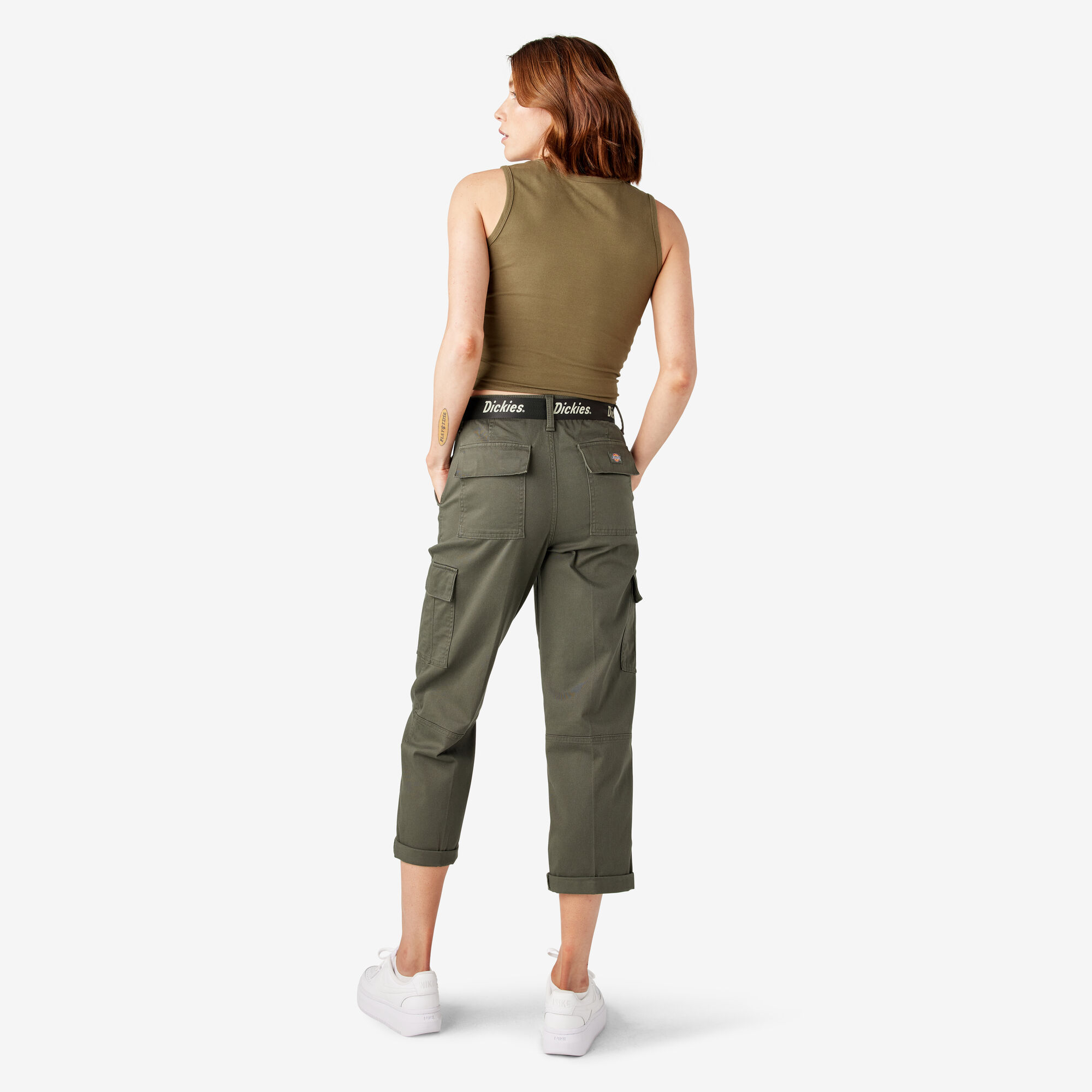 Women's Relaxed Fit Cropped Cargo Pants