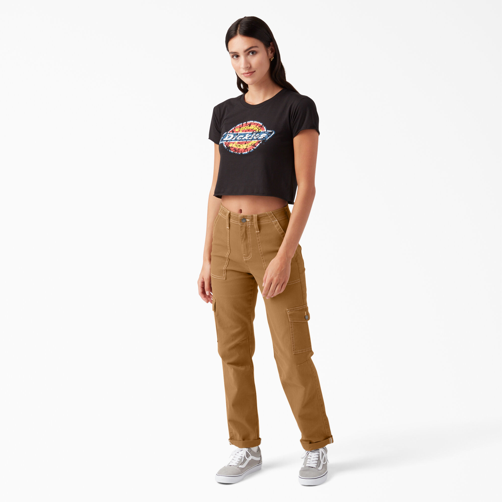 Women's Skinny Fit Cuffed Cargo Pants