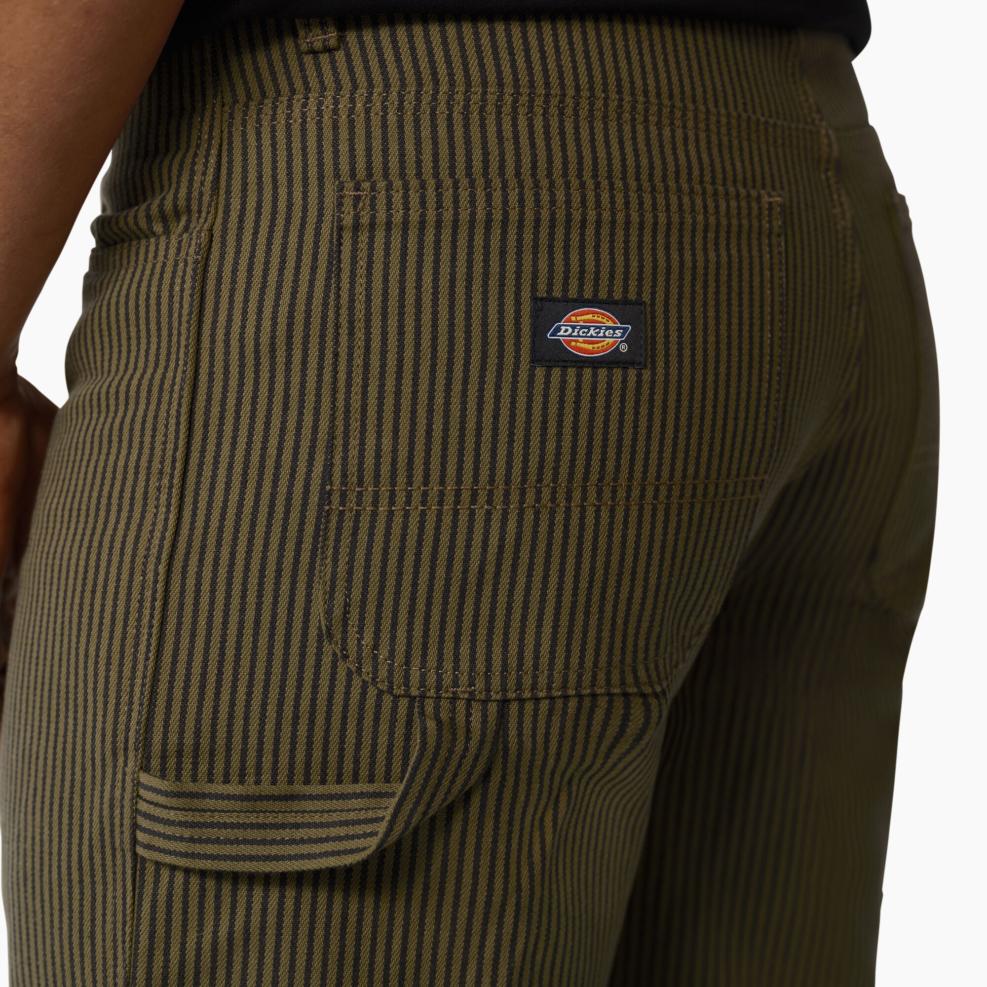 Hickory Stripe Carpenter Shorts, 11