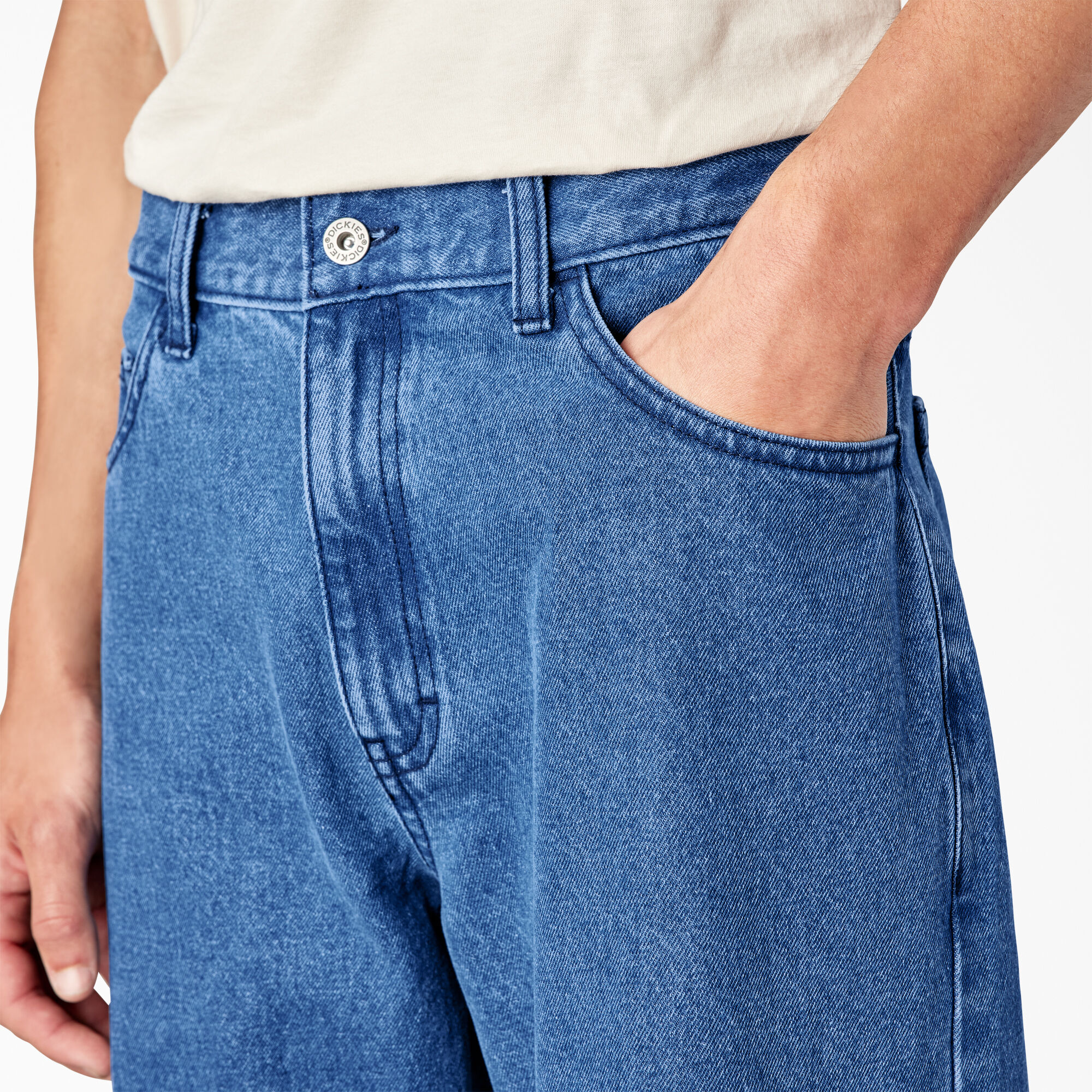 Loose Fit Double Knee Jeans