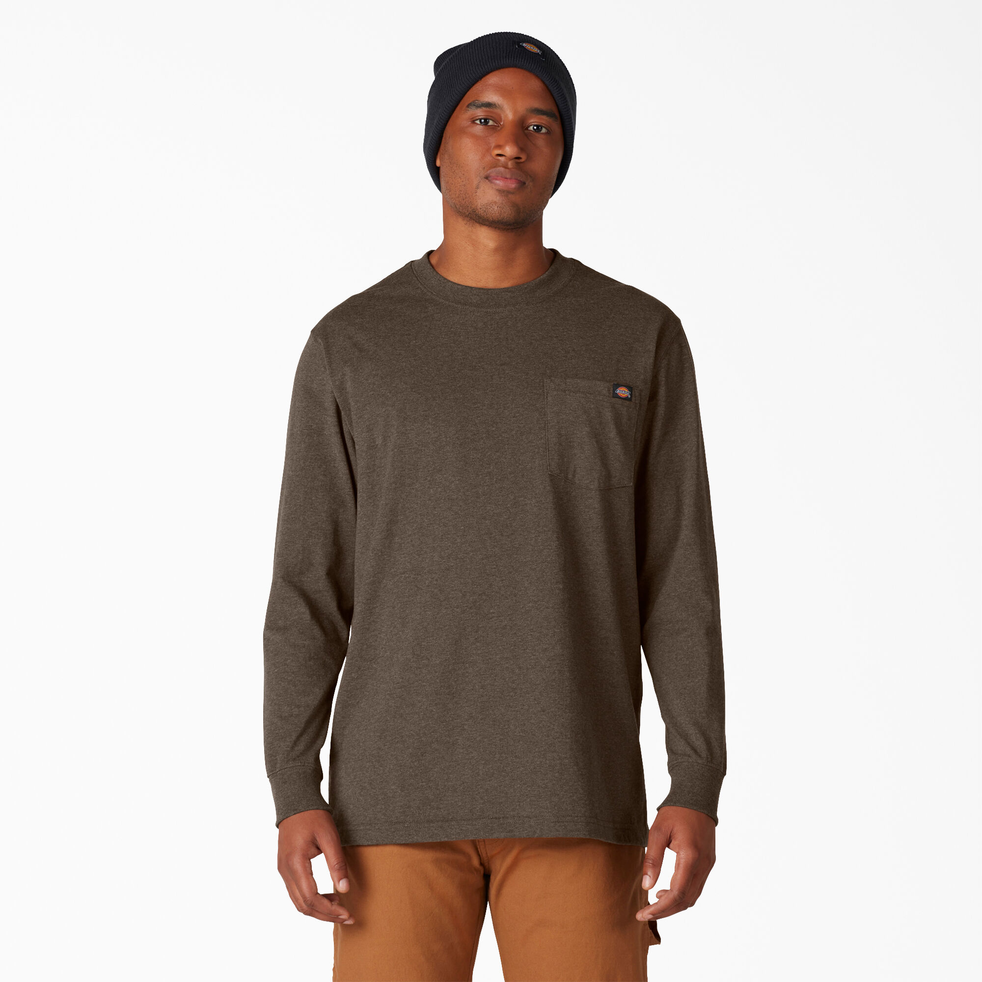 Heavyweight Heathered Long Sleeve Pocket T-Shirt