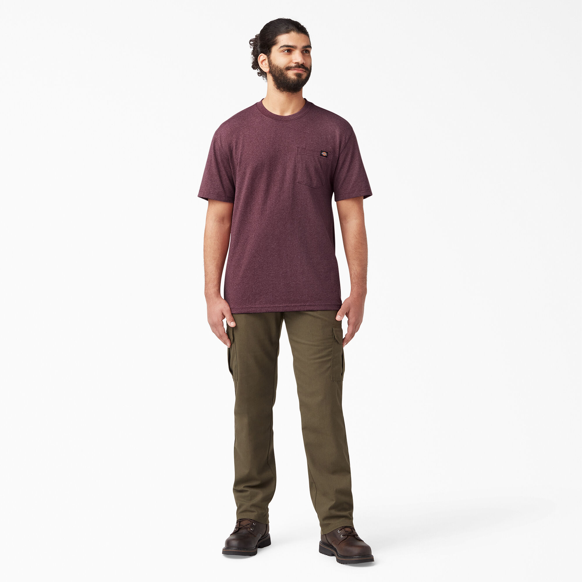 Heavyweight Heathered Short Sleeve Pocket T-Shirt