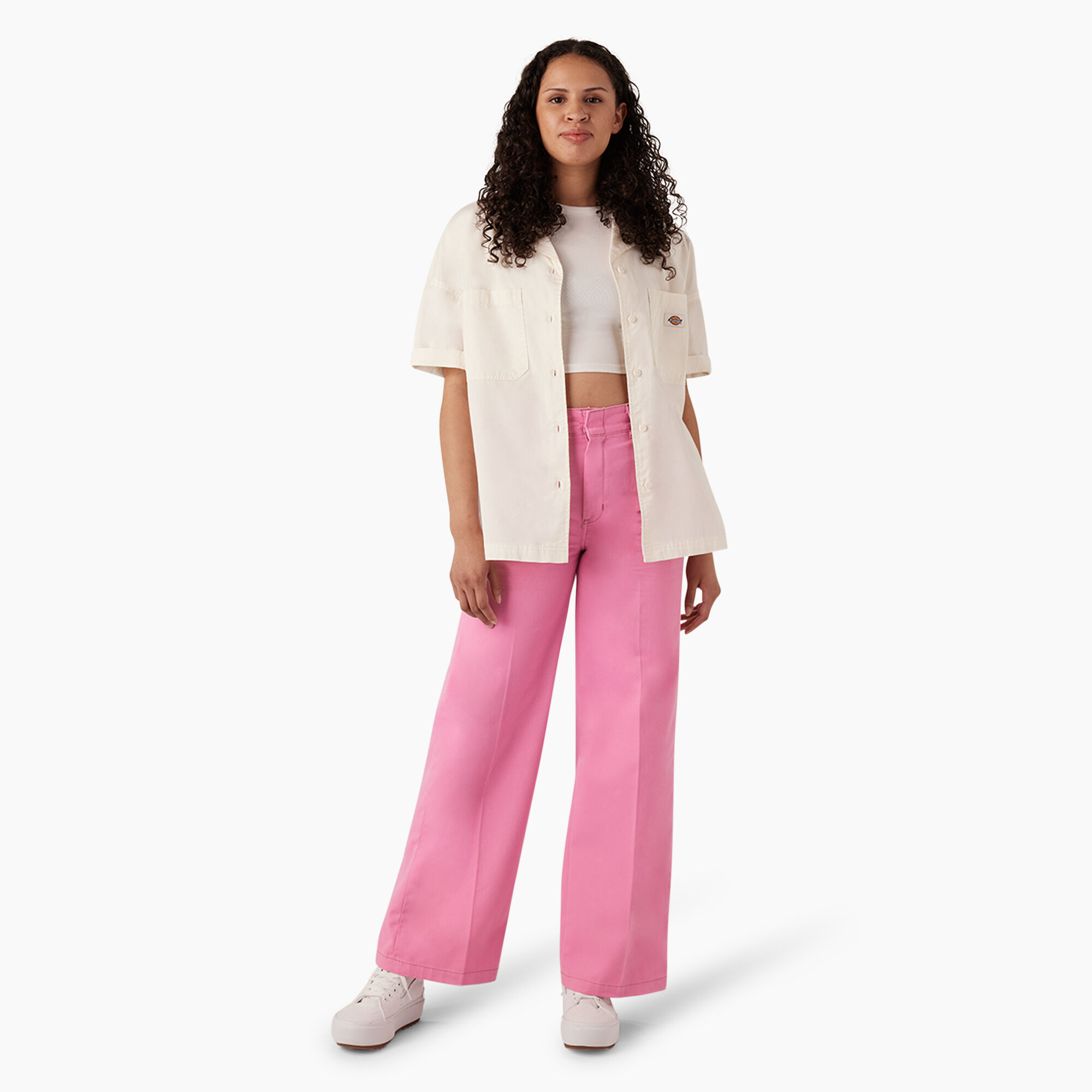 Women's Regular Fit Wide Leg Work Pants