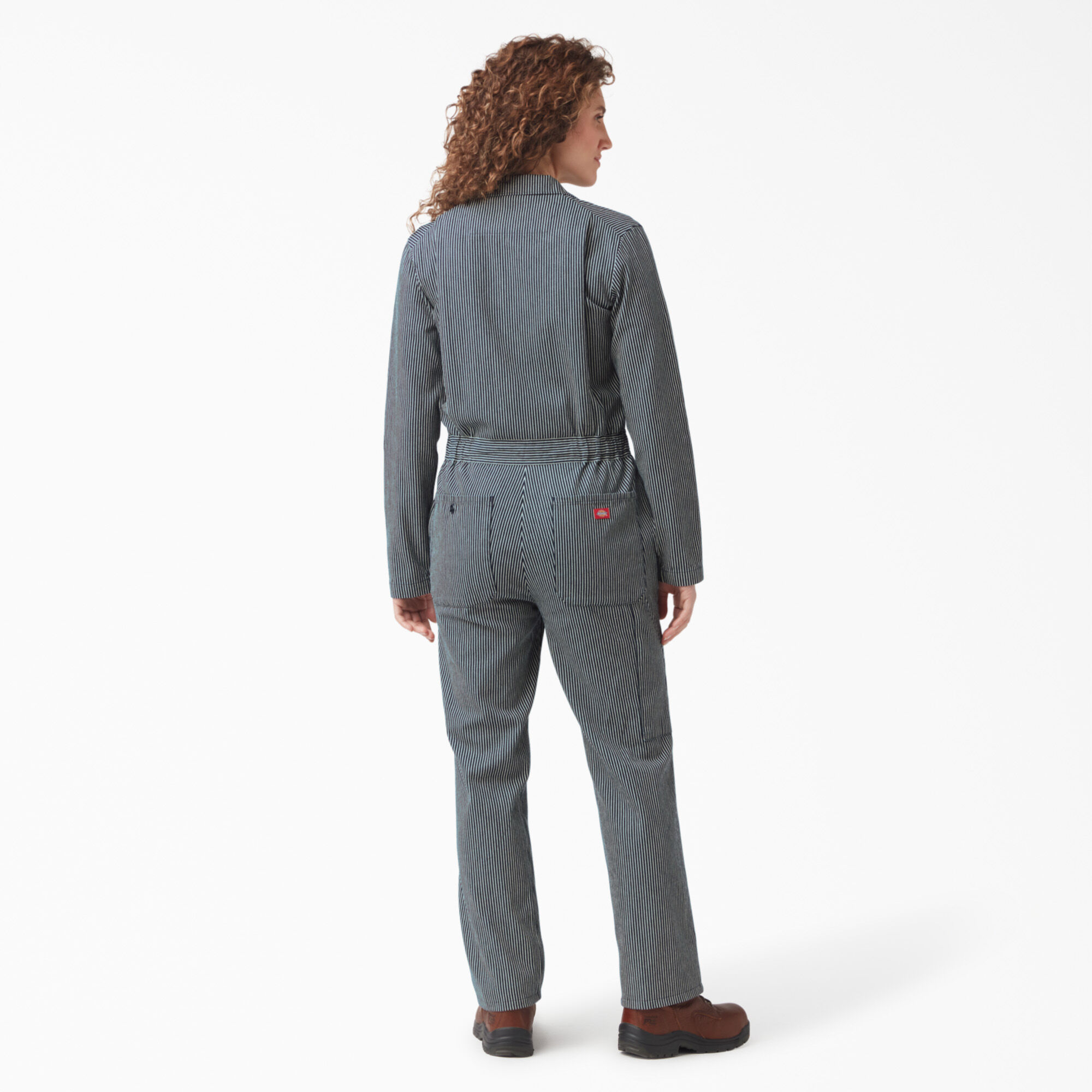 Women's Relaxed Fit Long Sleeve Hickory Stripe Coveralls