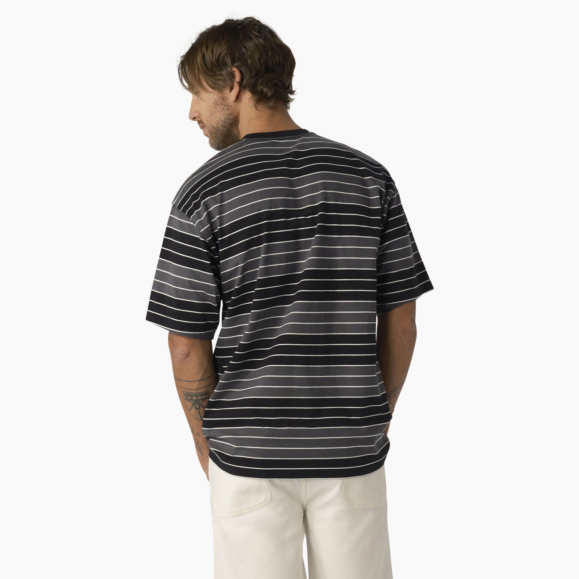 Relaxed Fit Striped Pocket T-Shirt