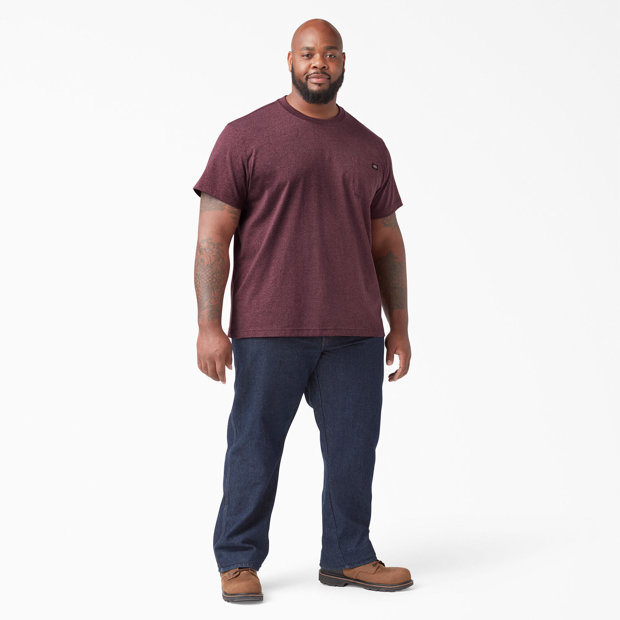 Heavyweight Heathered Short Sleeve Pocket T-Shirt
