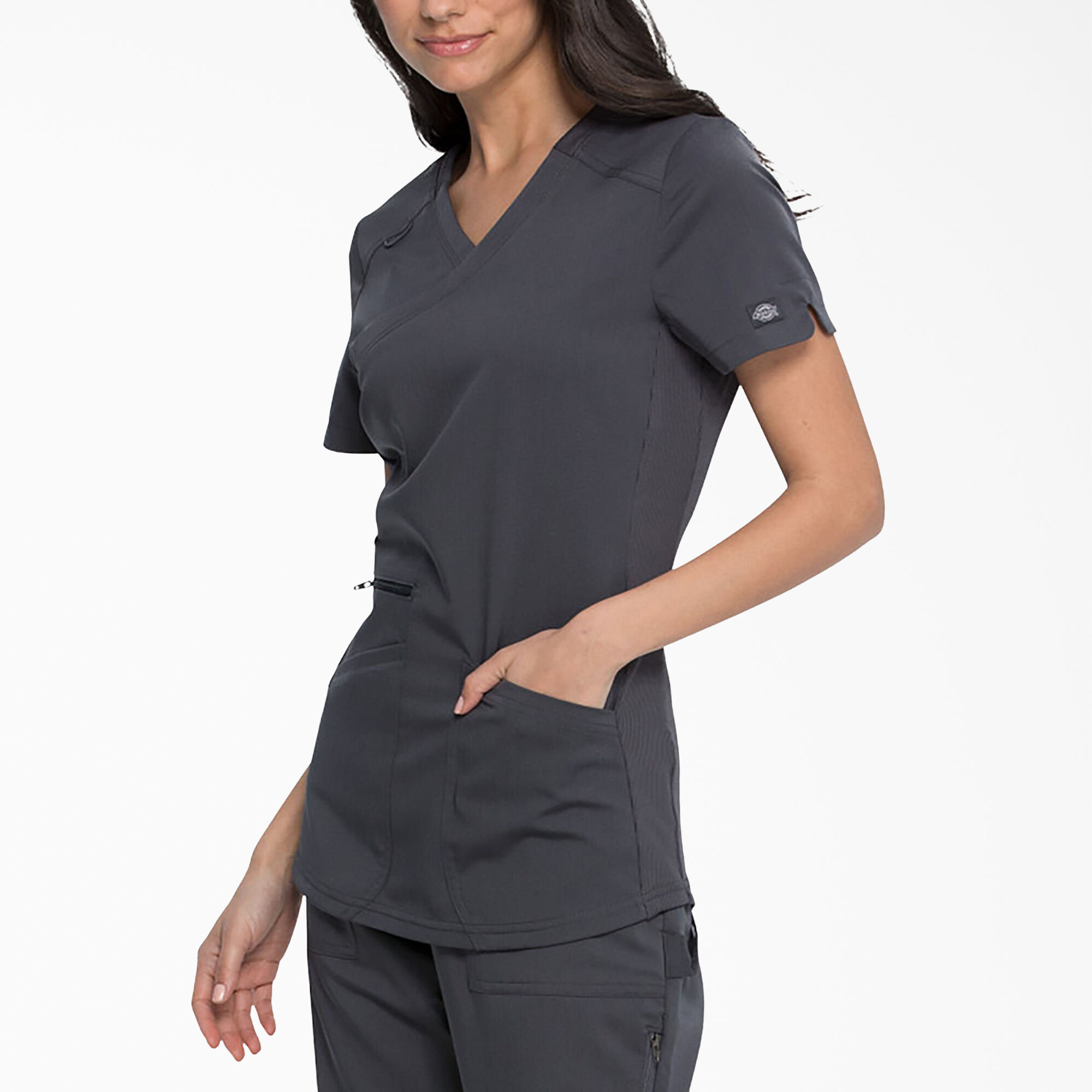 Women's Balance Mock Wrap Scrub Top